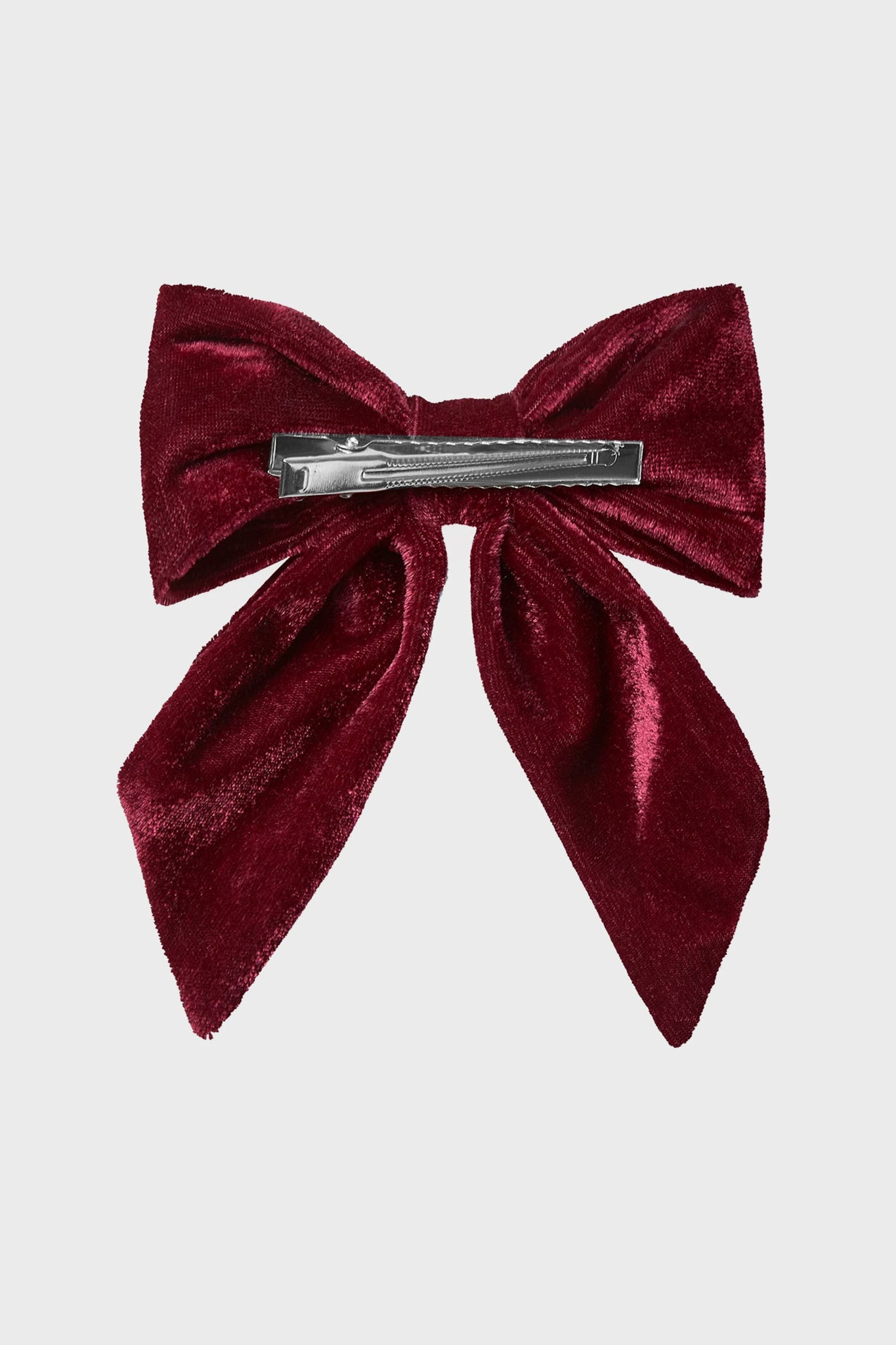 Burgundy Big Velvet Girl Clip-Get Girly