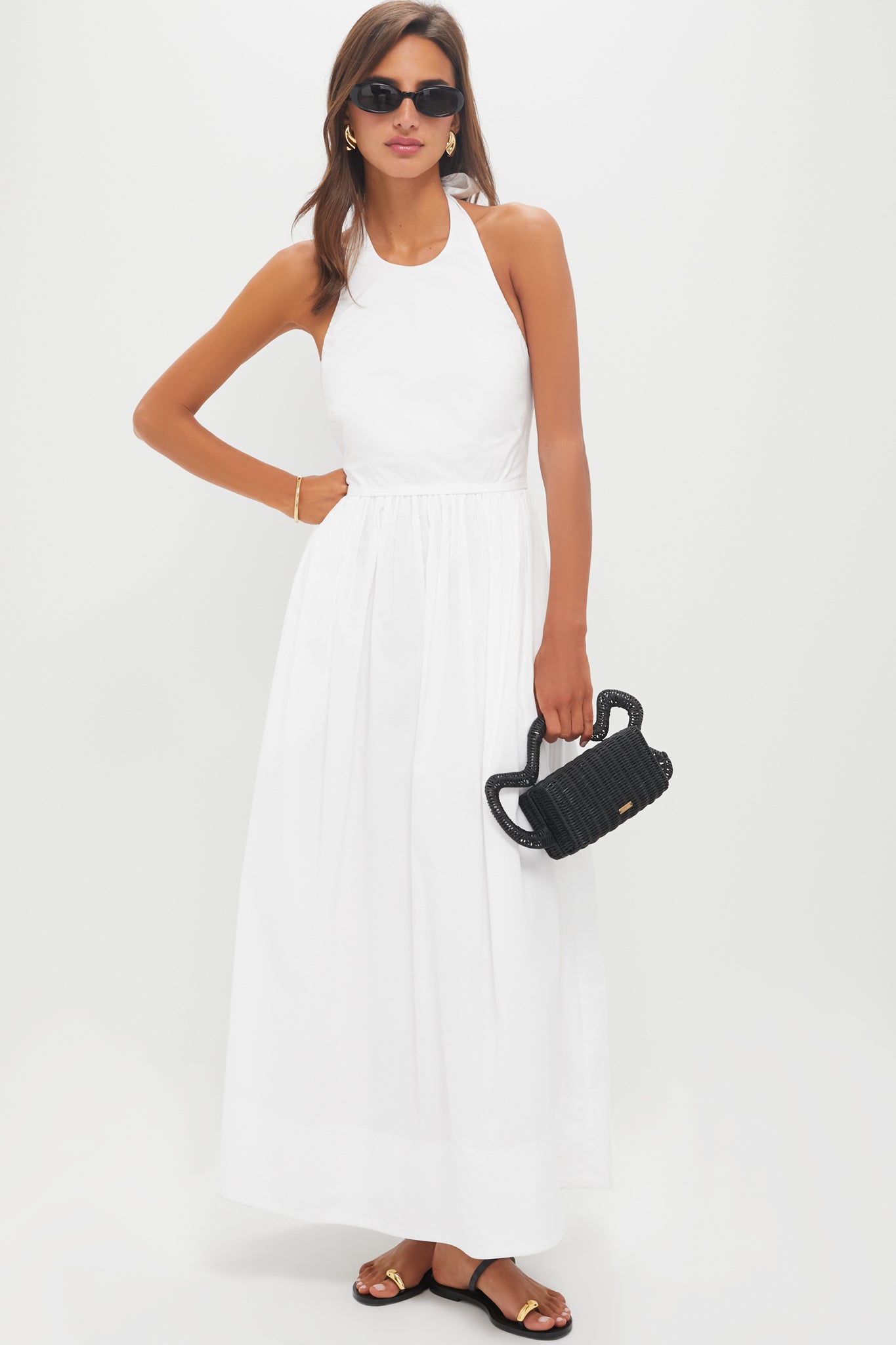 White Halter Marcie Dress-Get Girly