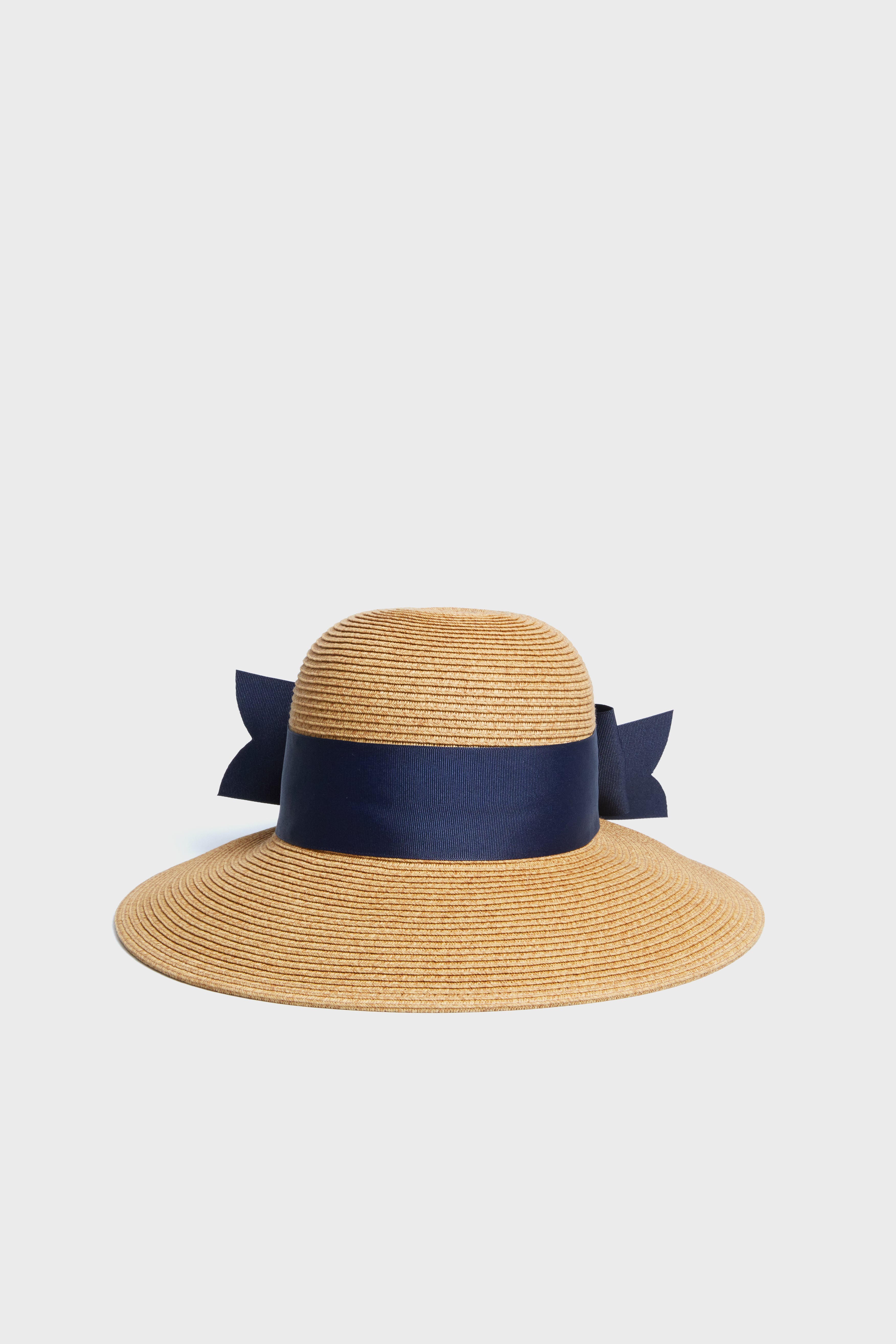 Exclusive Navy Packable Wide Bow Sunhat-Get Girly