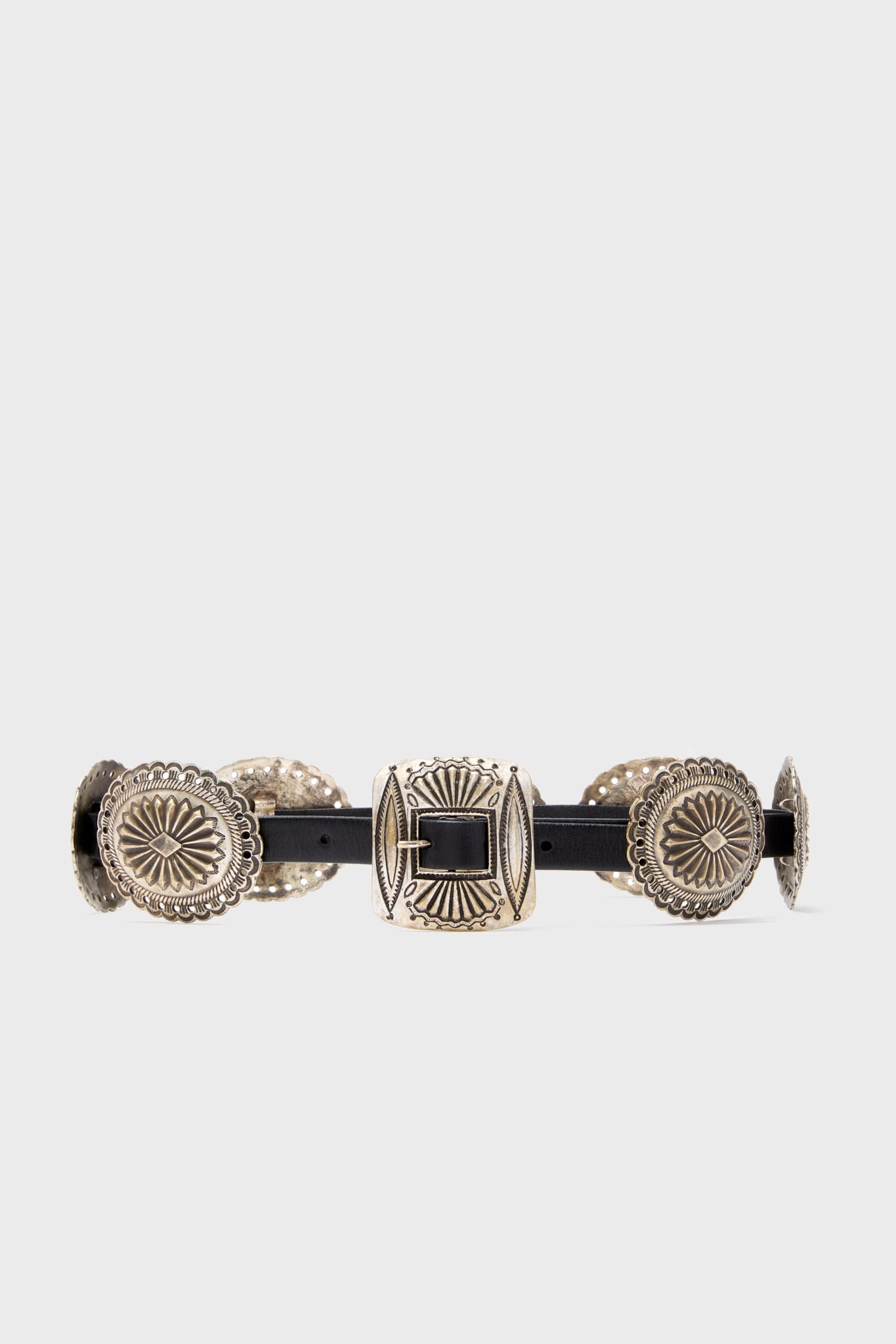 Black Distressed Leather Belt-Get Girly