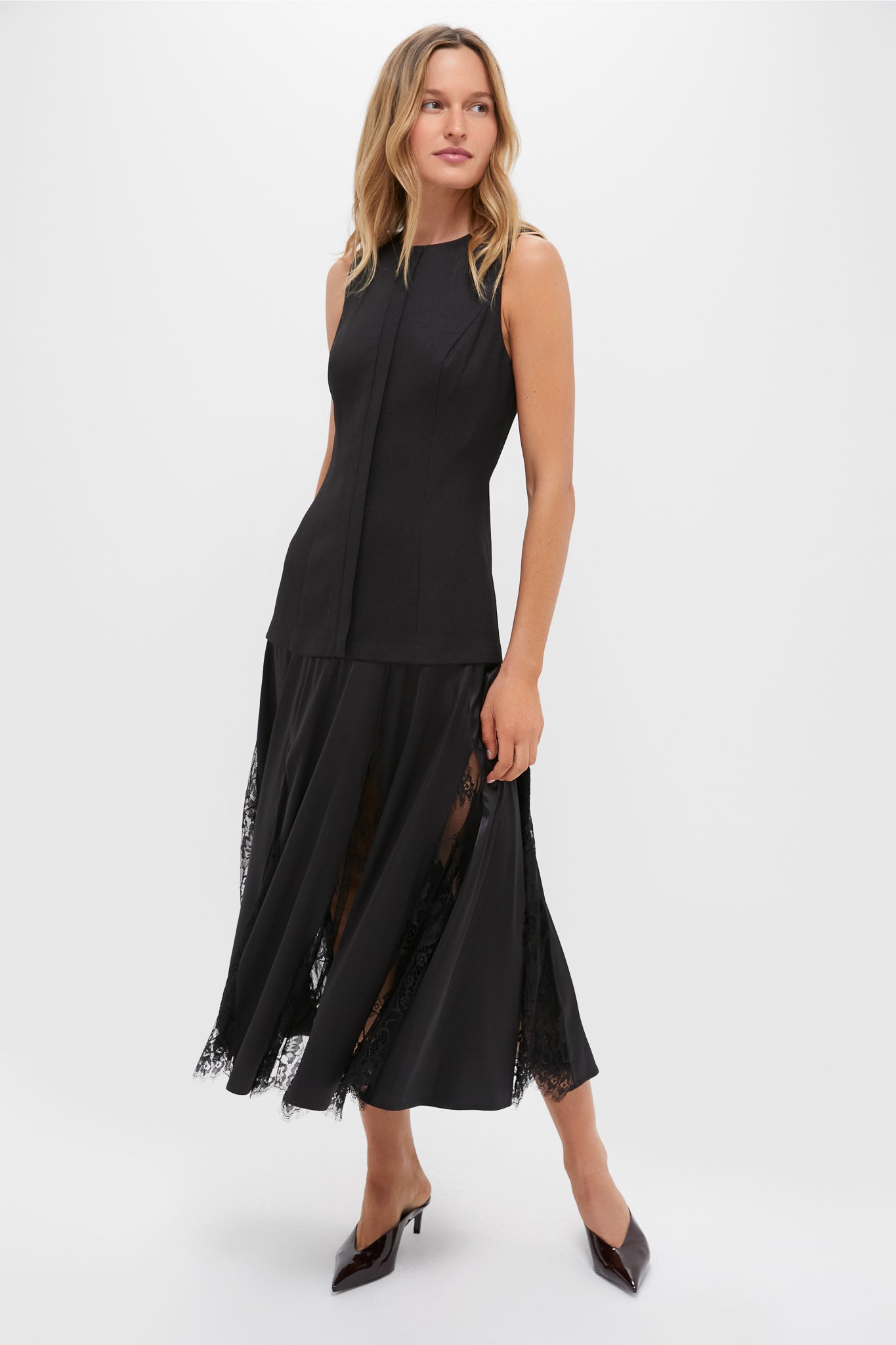 Black Mixed-Media Coco Maxi Dress-Get Girly