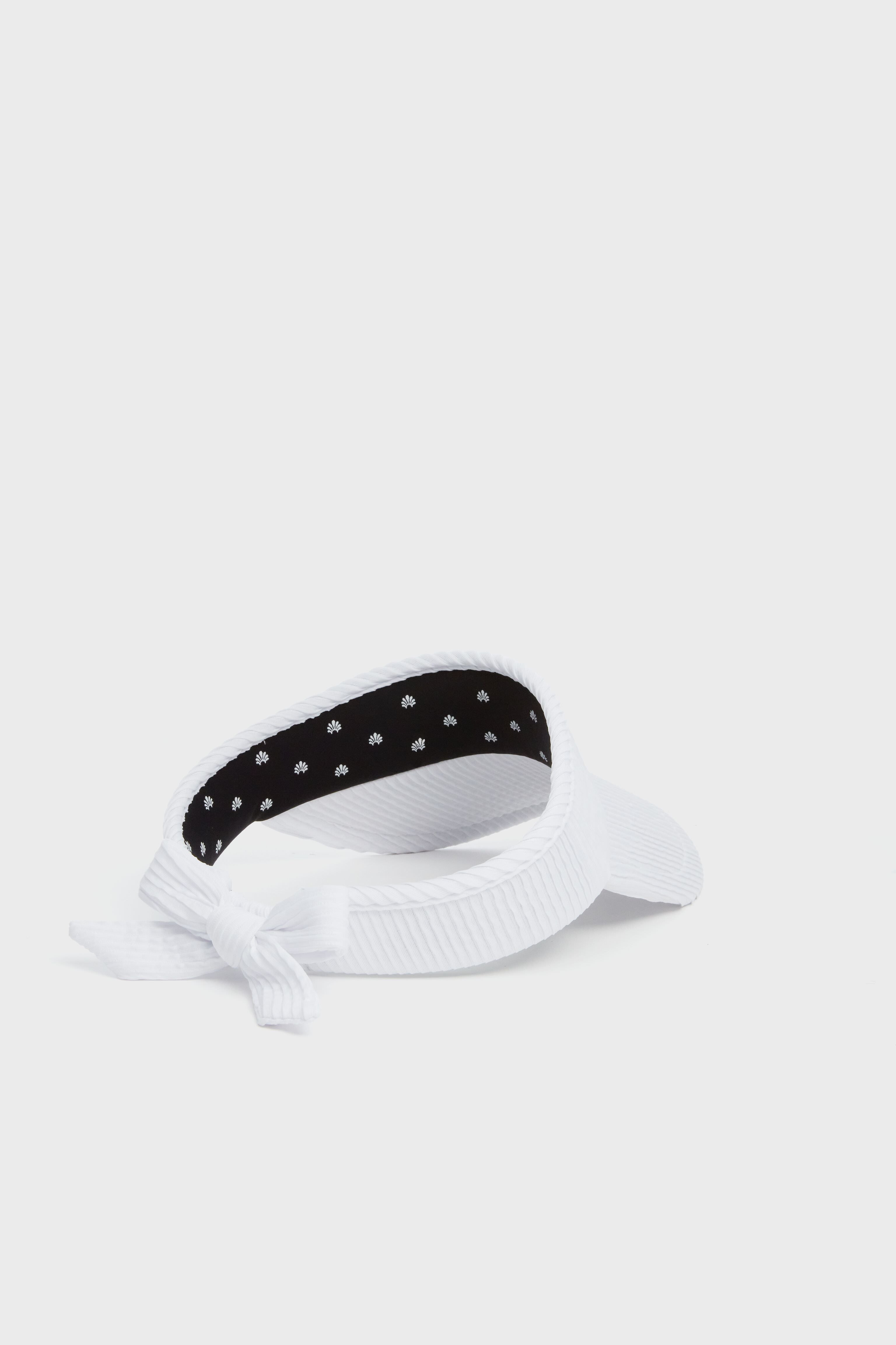 Chalk Swimmer Bow Tie Visor-Get Girly