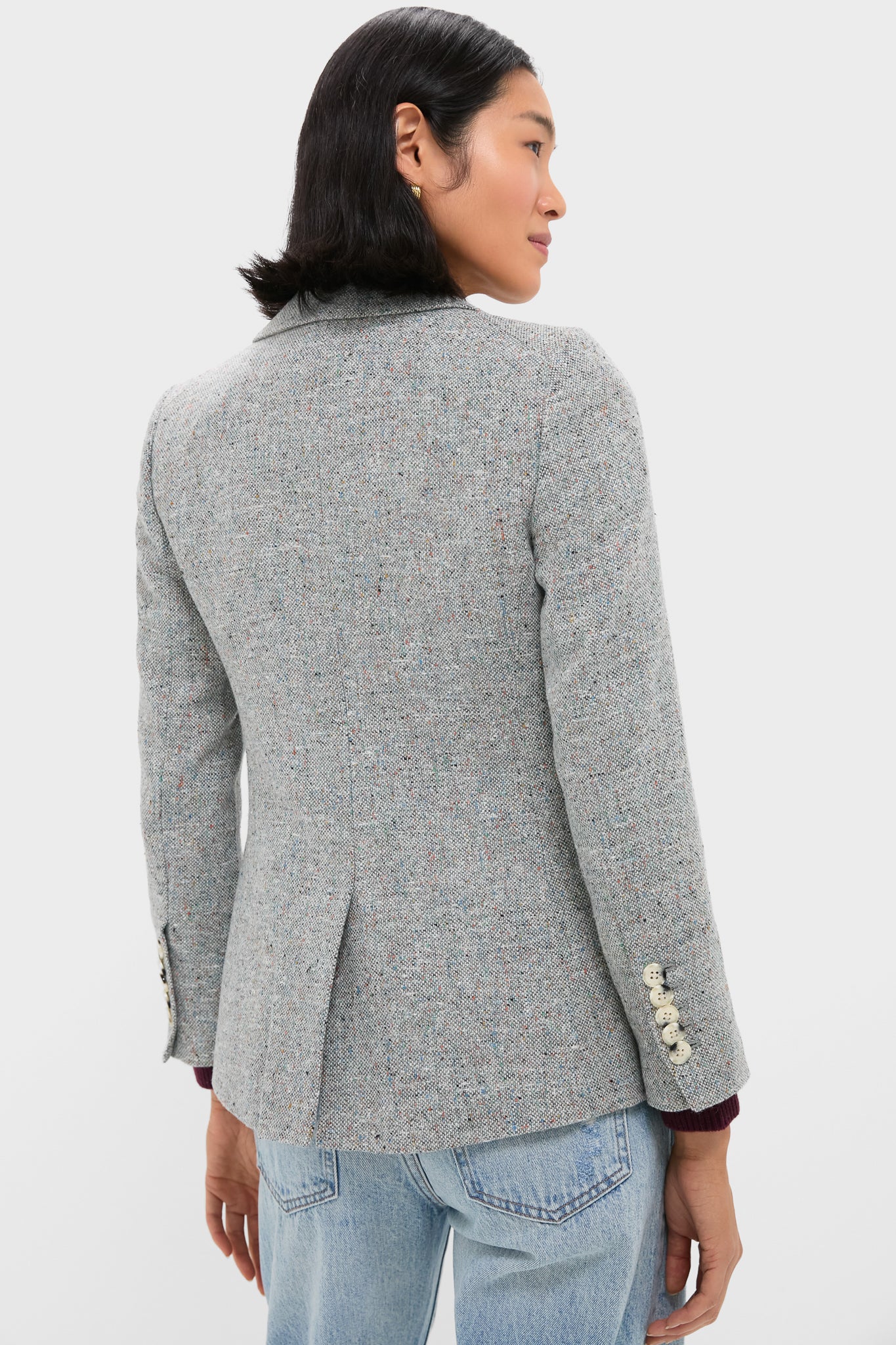 Antique Blue Melange Healy Dickey Jacket-Get Girly