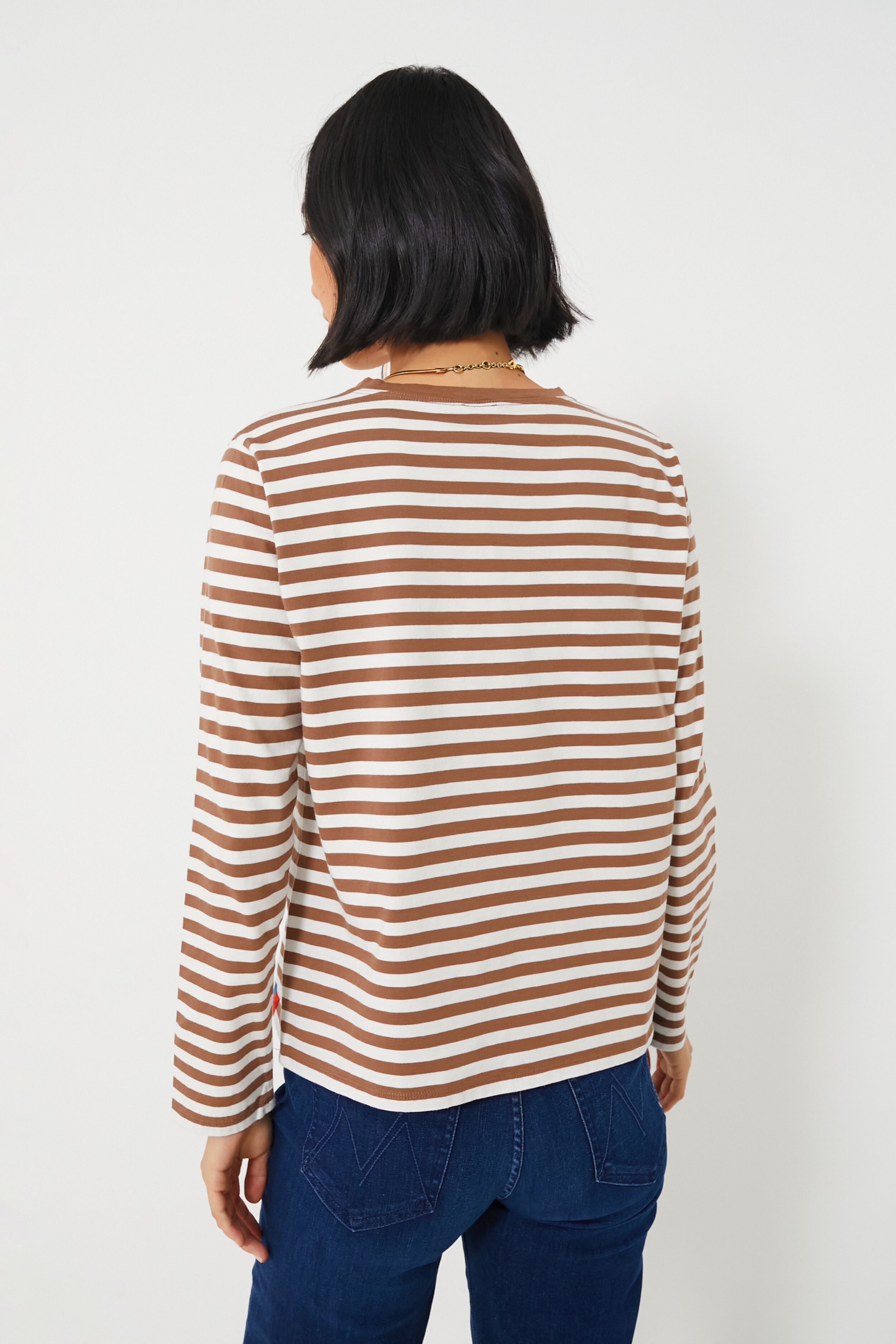The Walnut and Cream Modern Long Tee-Get Girly