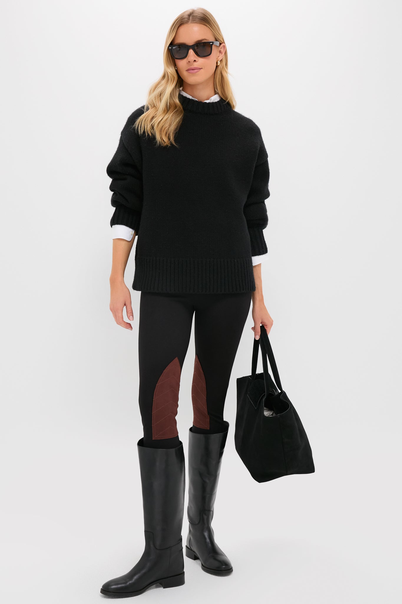 Black Leather Ryder Boots-Get Girly