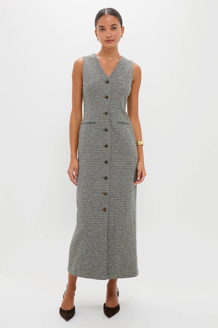 Gun Club Check Form Maxi Dress-Get Girly
