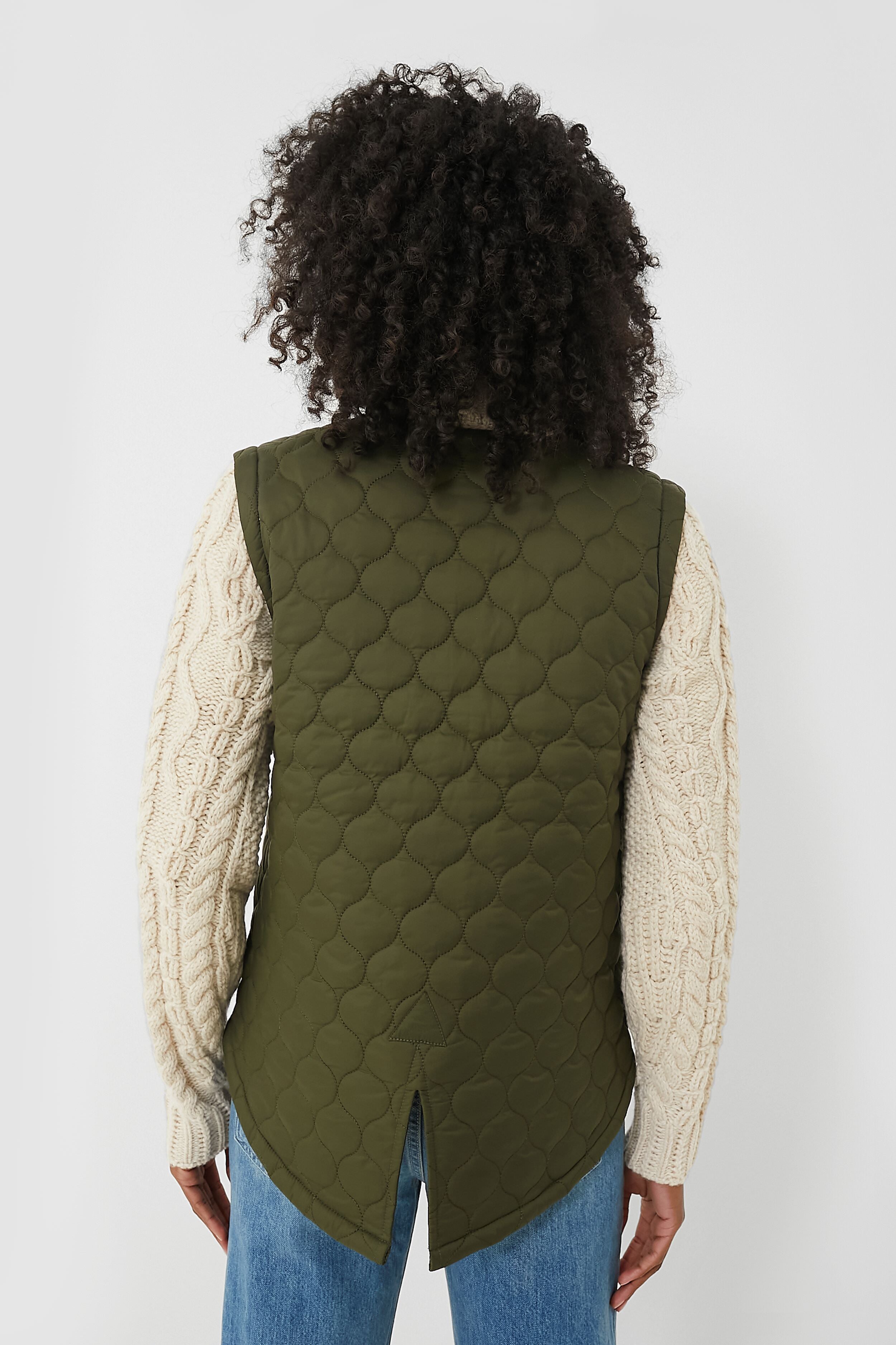 Army and Oatmeal Patra Mixed Media Jacket-Get Girly