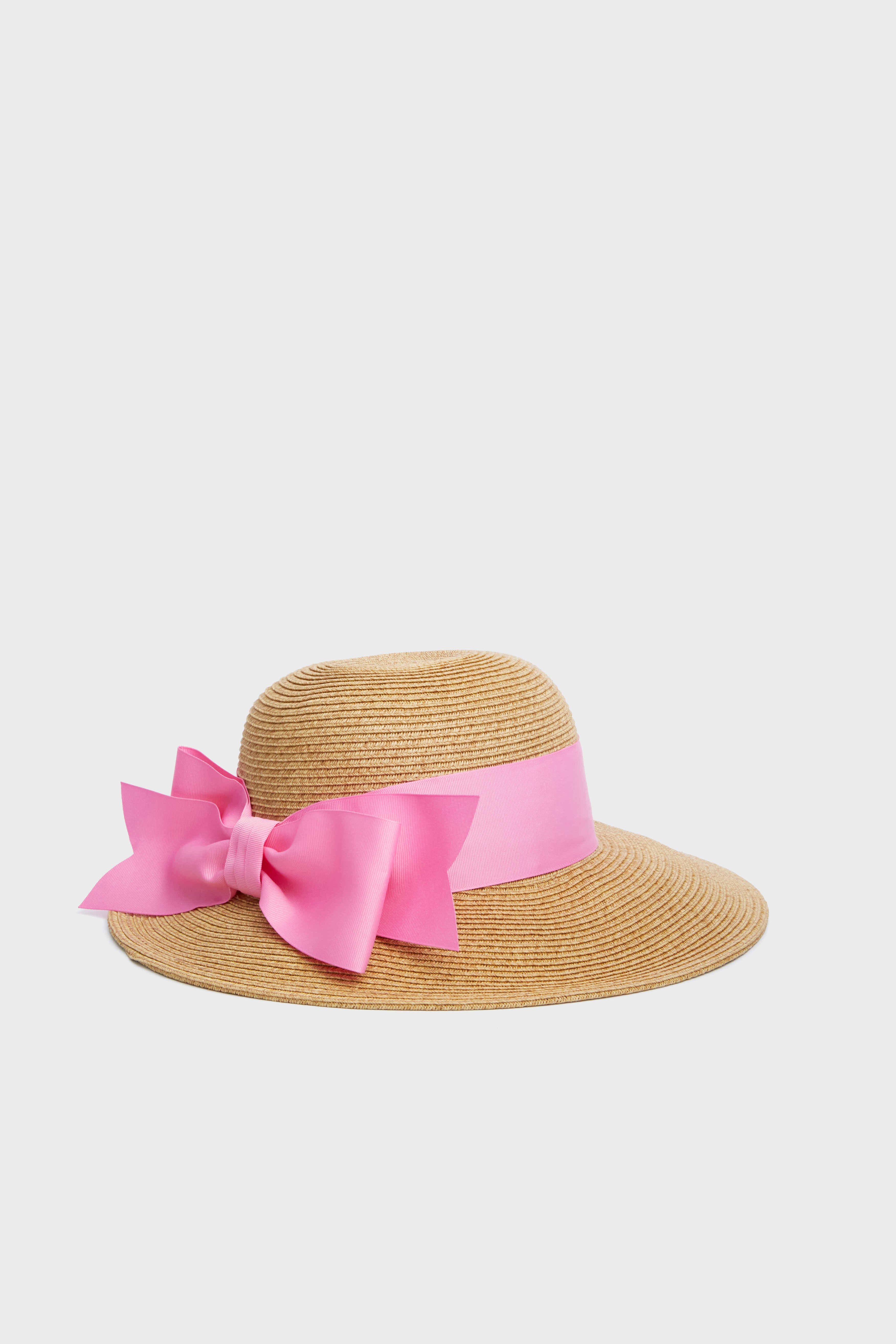 Exclusive Pink Packable Wide Bow Sunhat-Get Girly