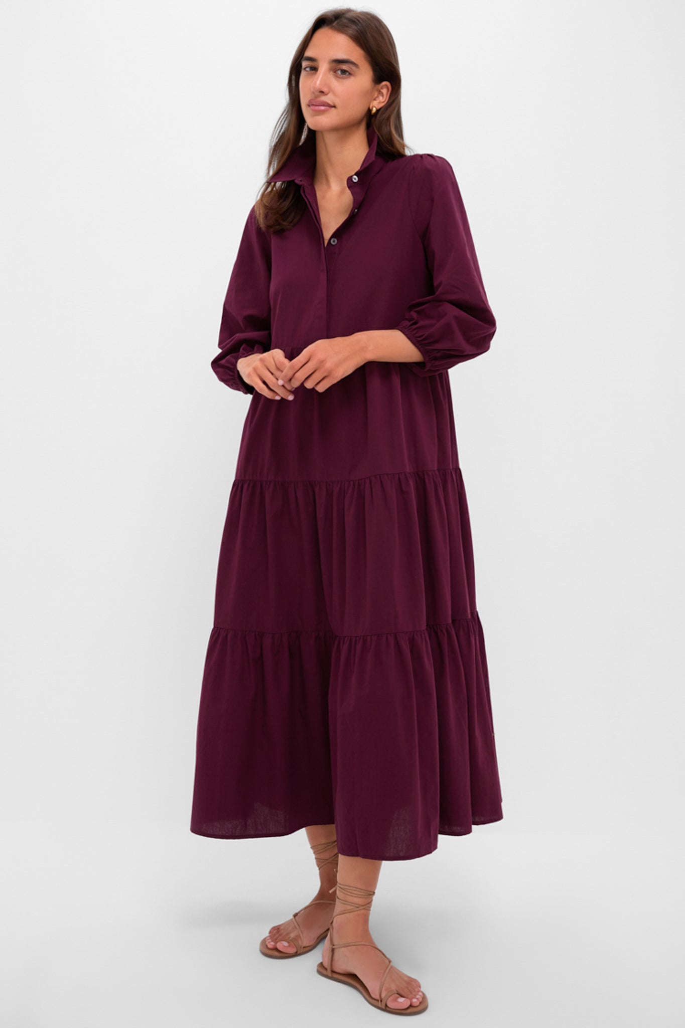 Winetasting Cotton Mabel Maxi Dress-Get Girly