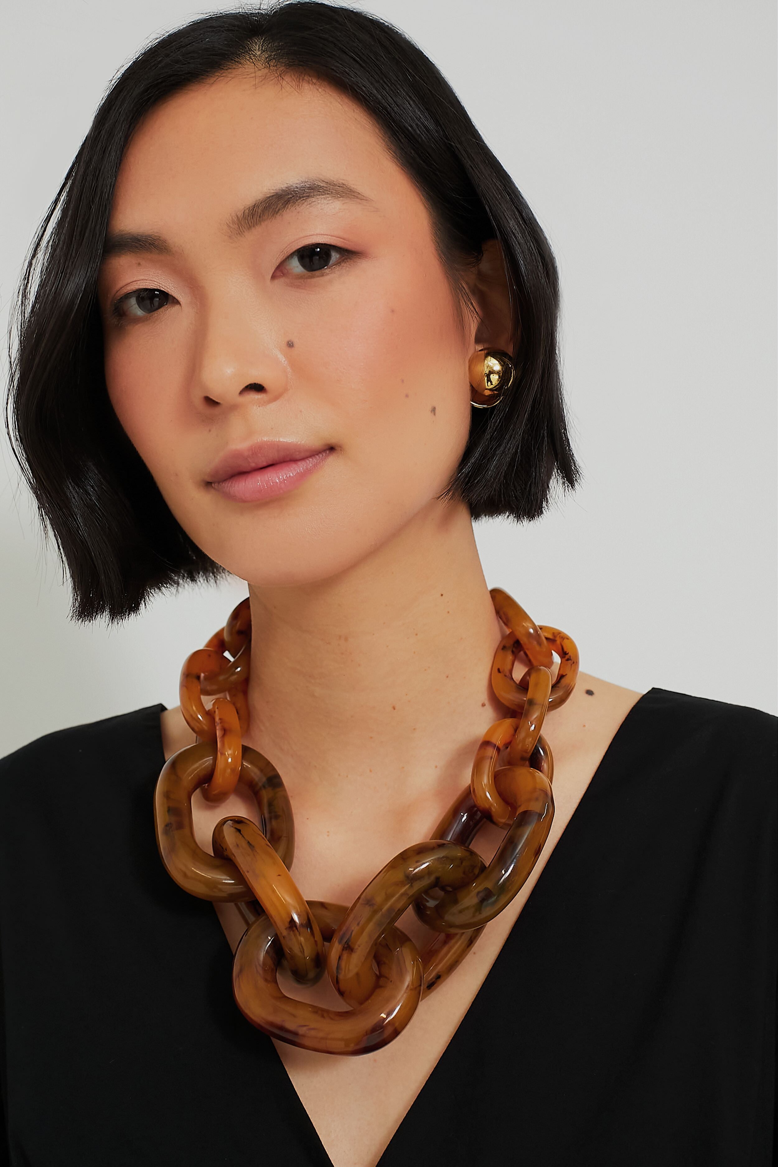 Tortoise Catena Necklace-Get Girly