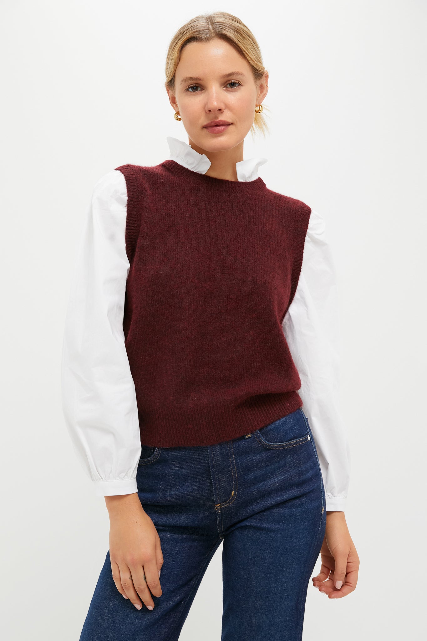 Winetasting Ella Sweater Blouse-Get Girly