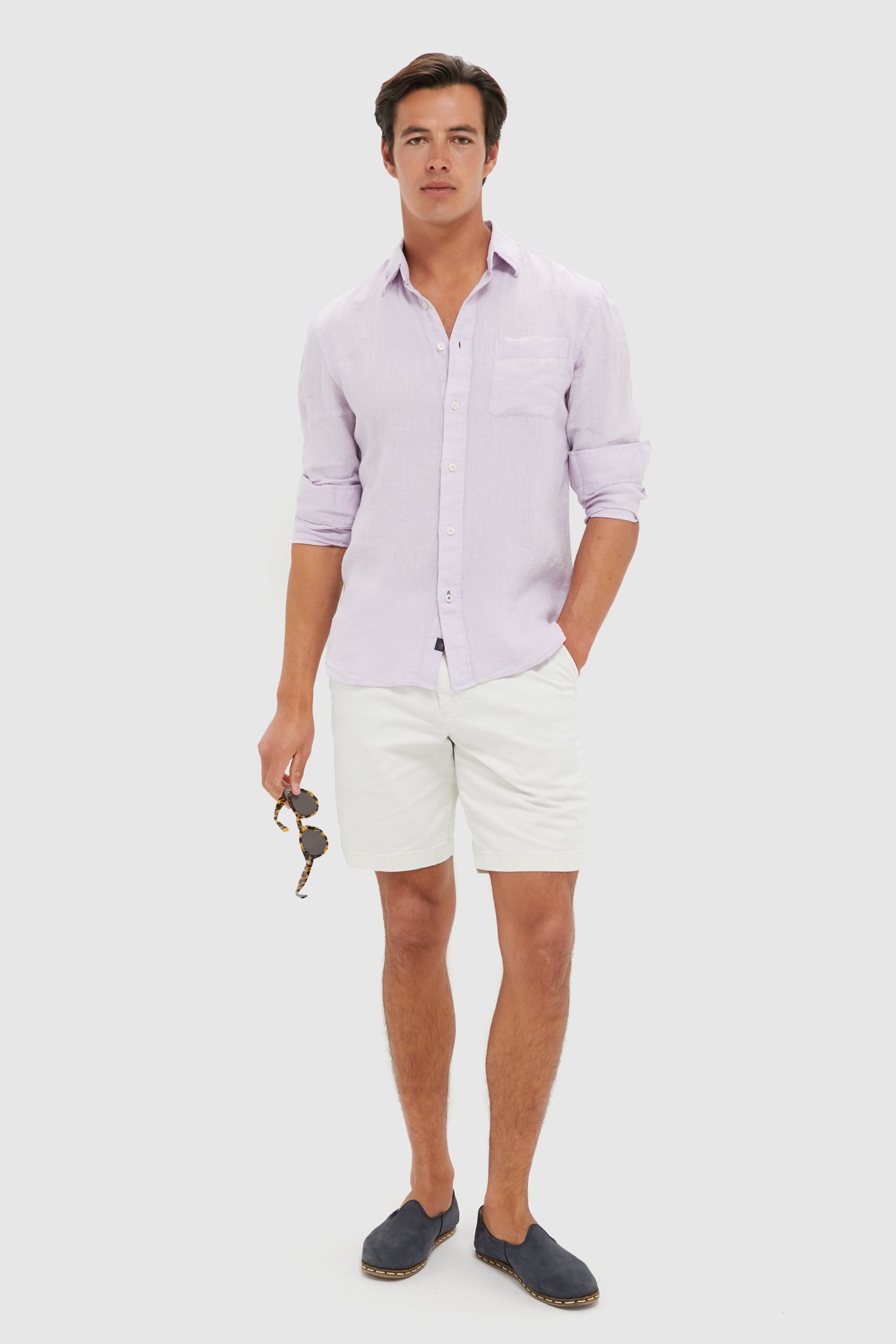Wisteria Laguna Linen Shirt-Get Girly