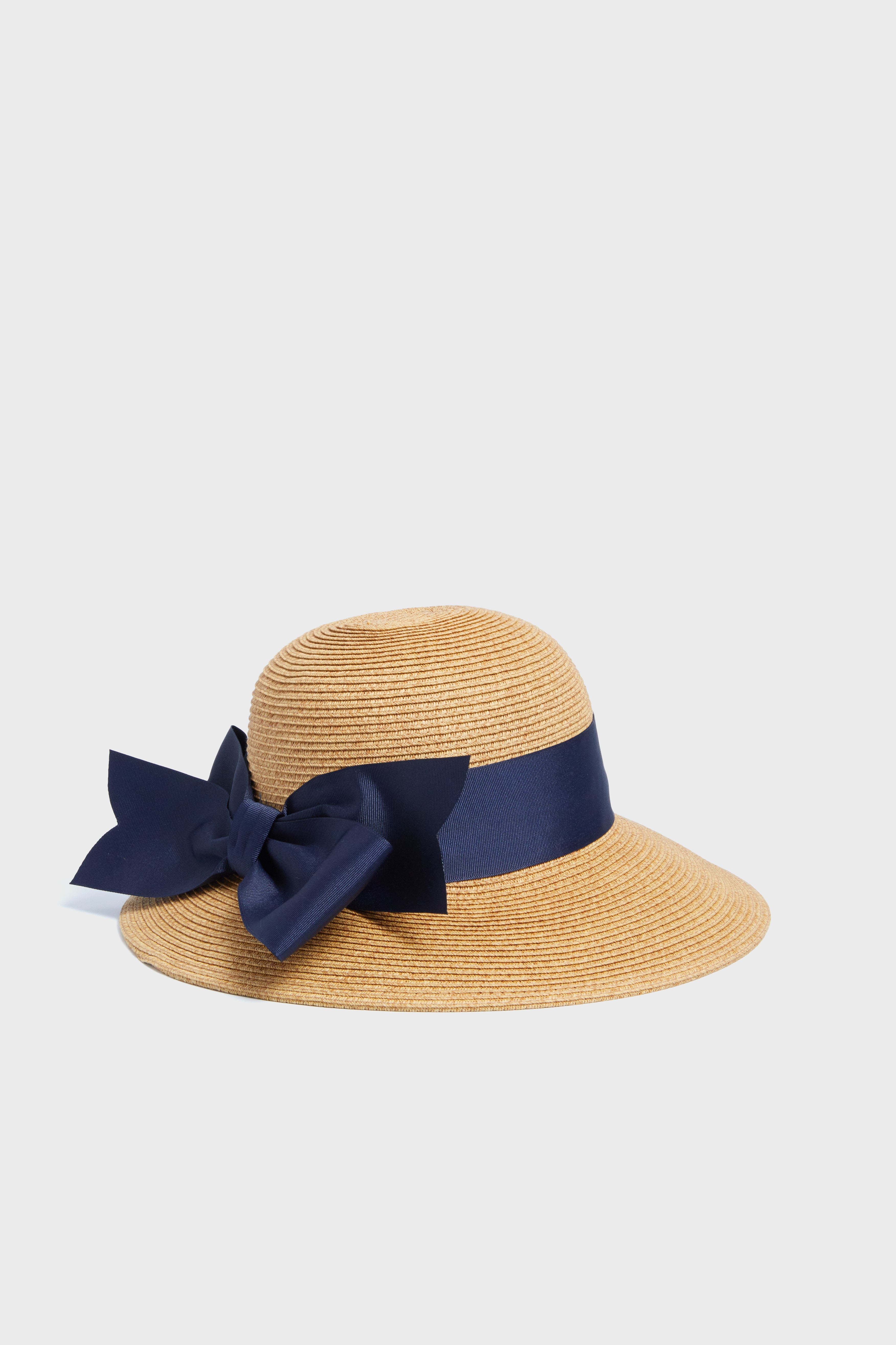 Exclusive Navy Packable Wide Bow Sunhat-Get Girly