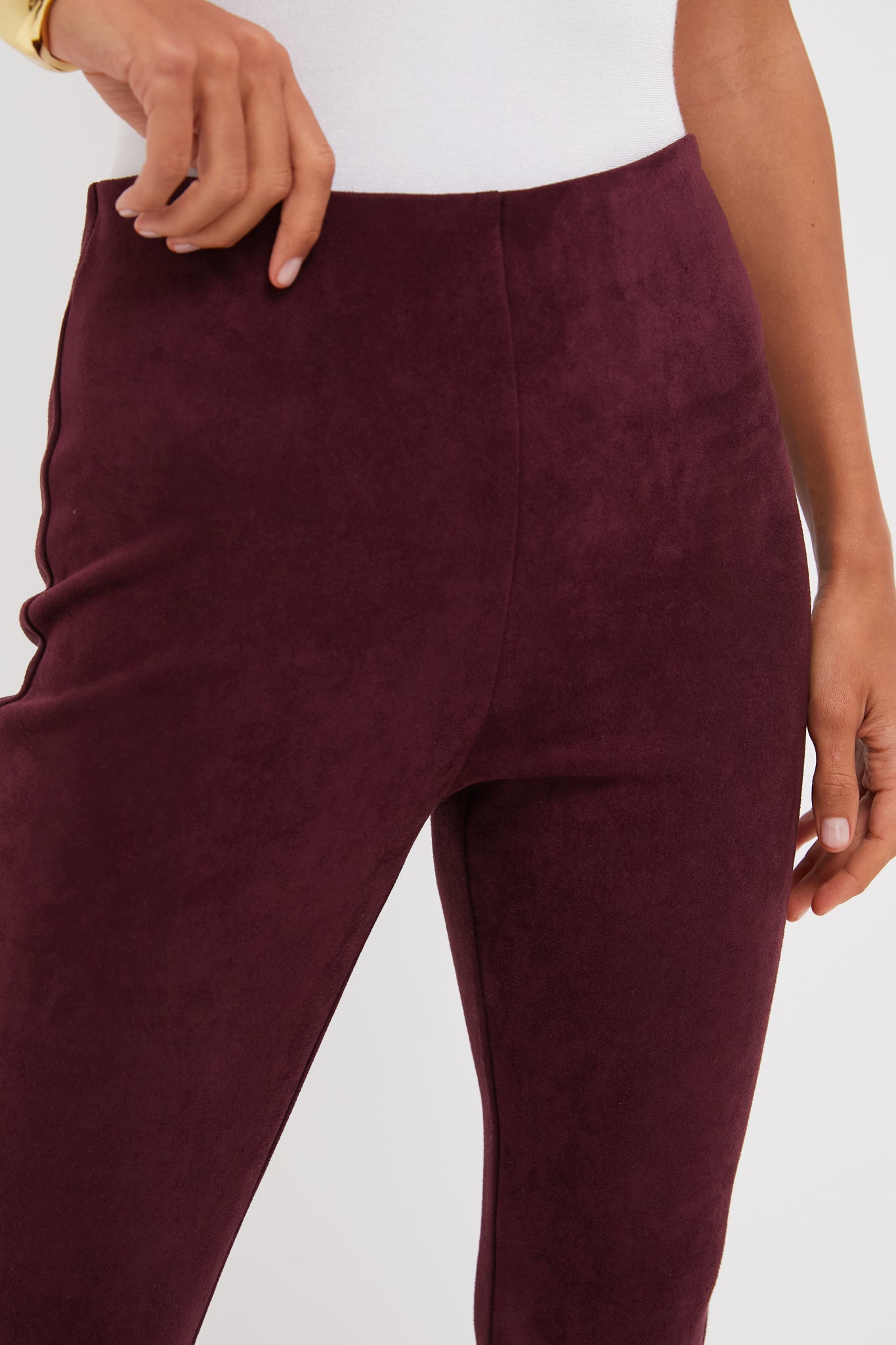 Winetasting Vegan Suede Ashford Pants-Get Girly