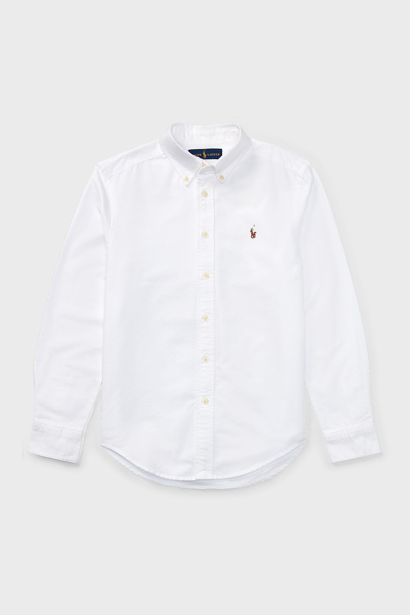 Boys White Long-Sleeve Oxford Button-Down Sportshirt-Get Girly