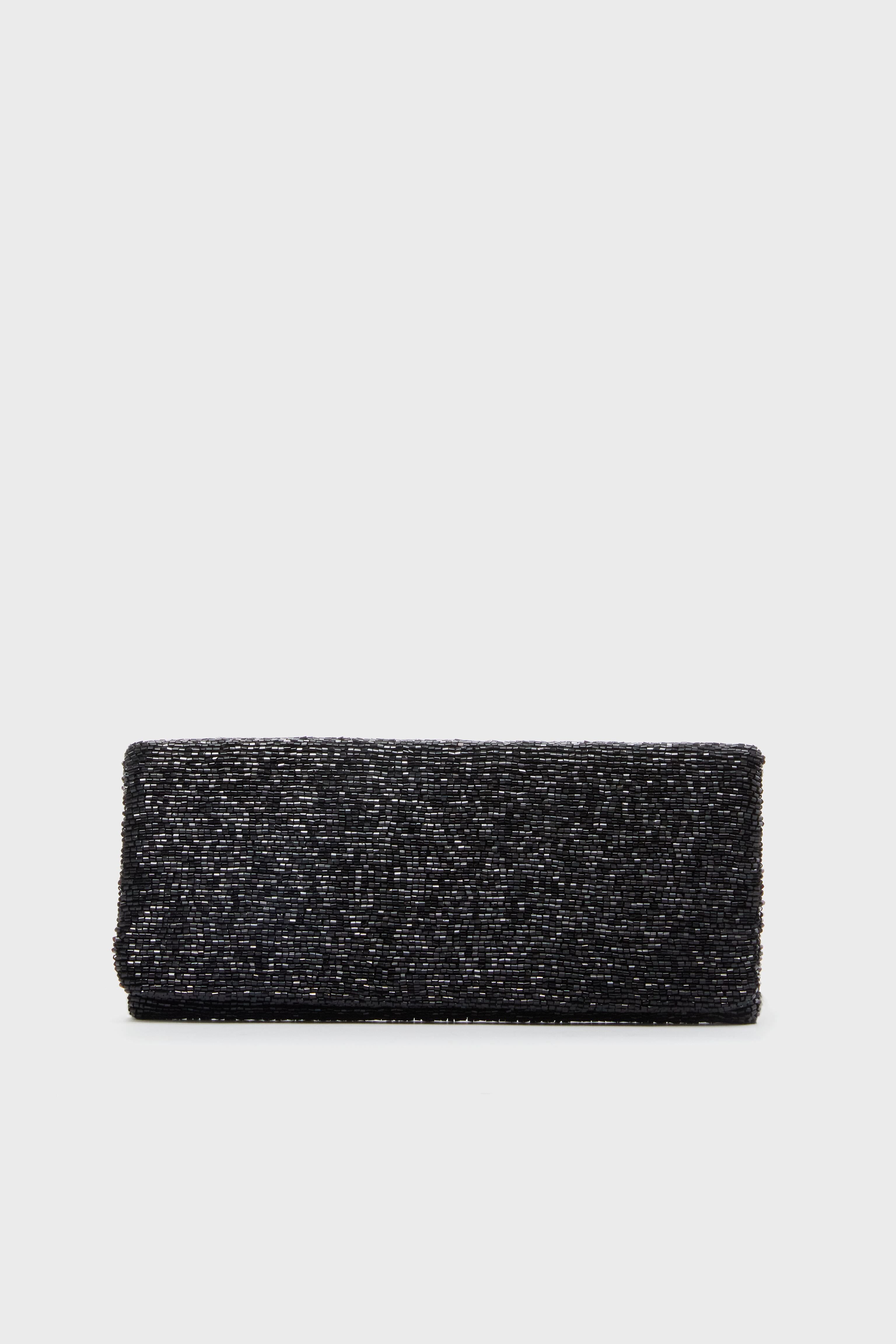Black Beaded Clutch-Get Girly