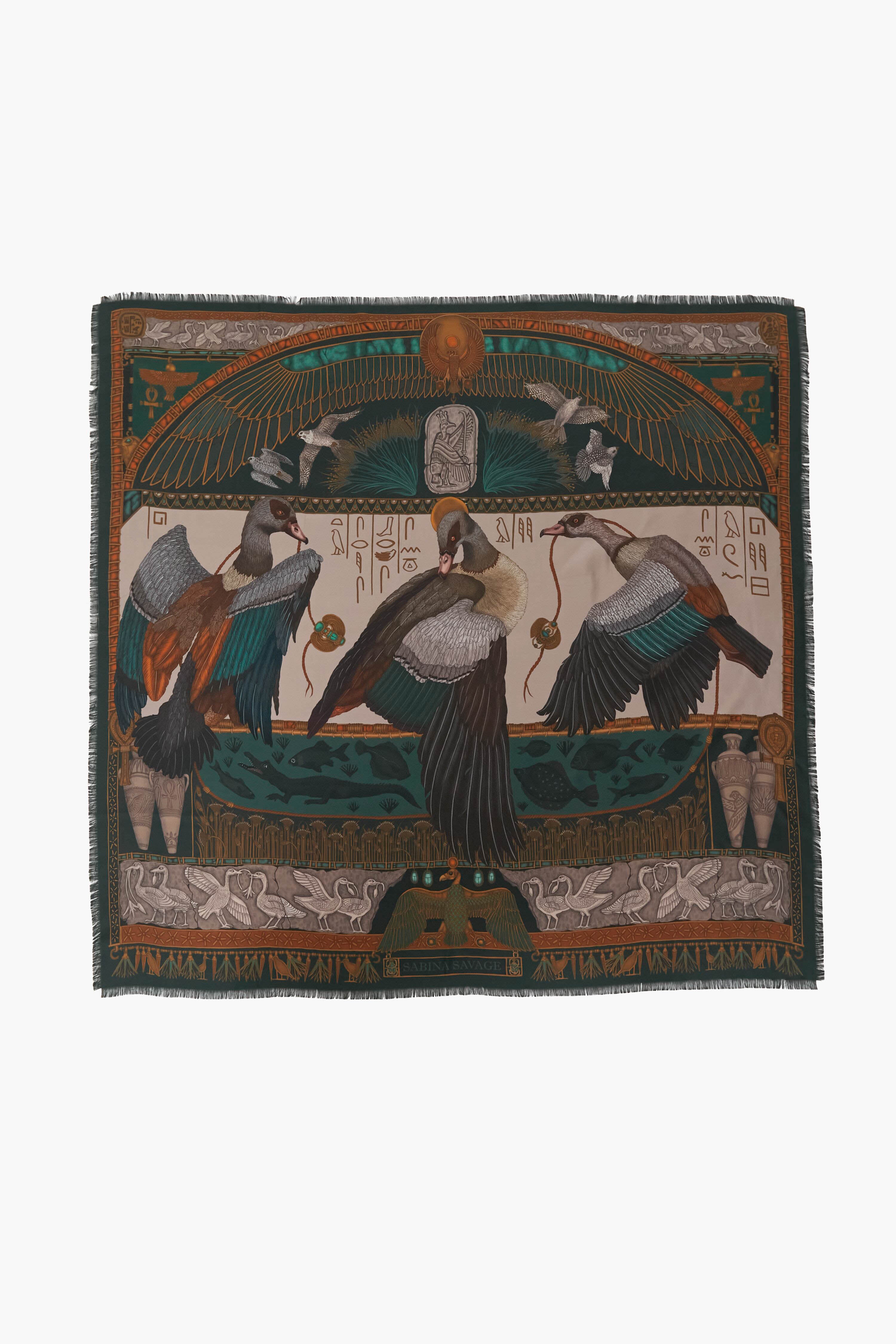 The Papyrus and Parchment Harolds of Horus Large 135 cm Scarf-Get Girly