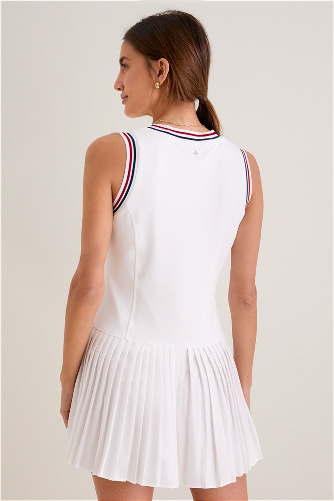 Americana Stripe Performance Jersey Kemper Tennis Dress-Get Girly
