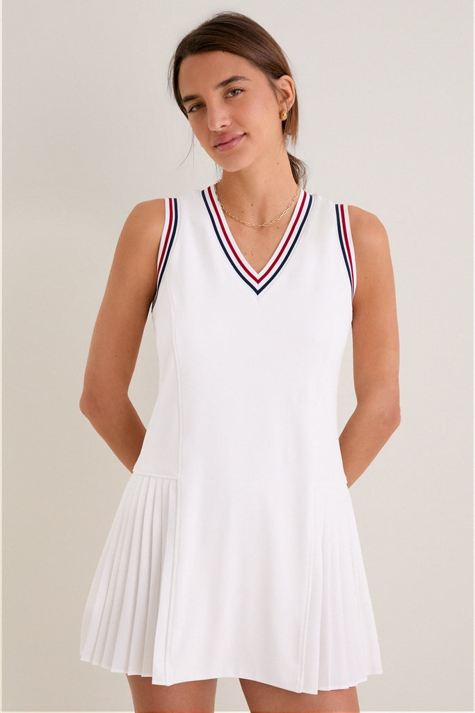 Americana Stripe Performance Jersey Kemper Tennis Dress-Get Girly