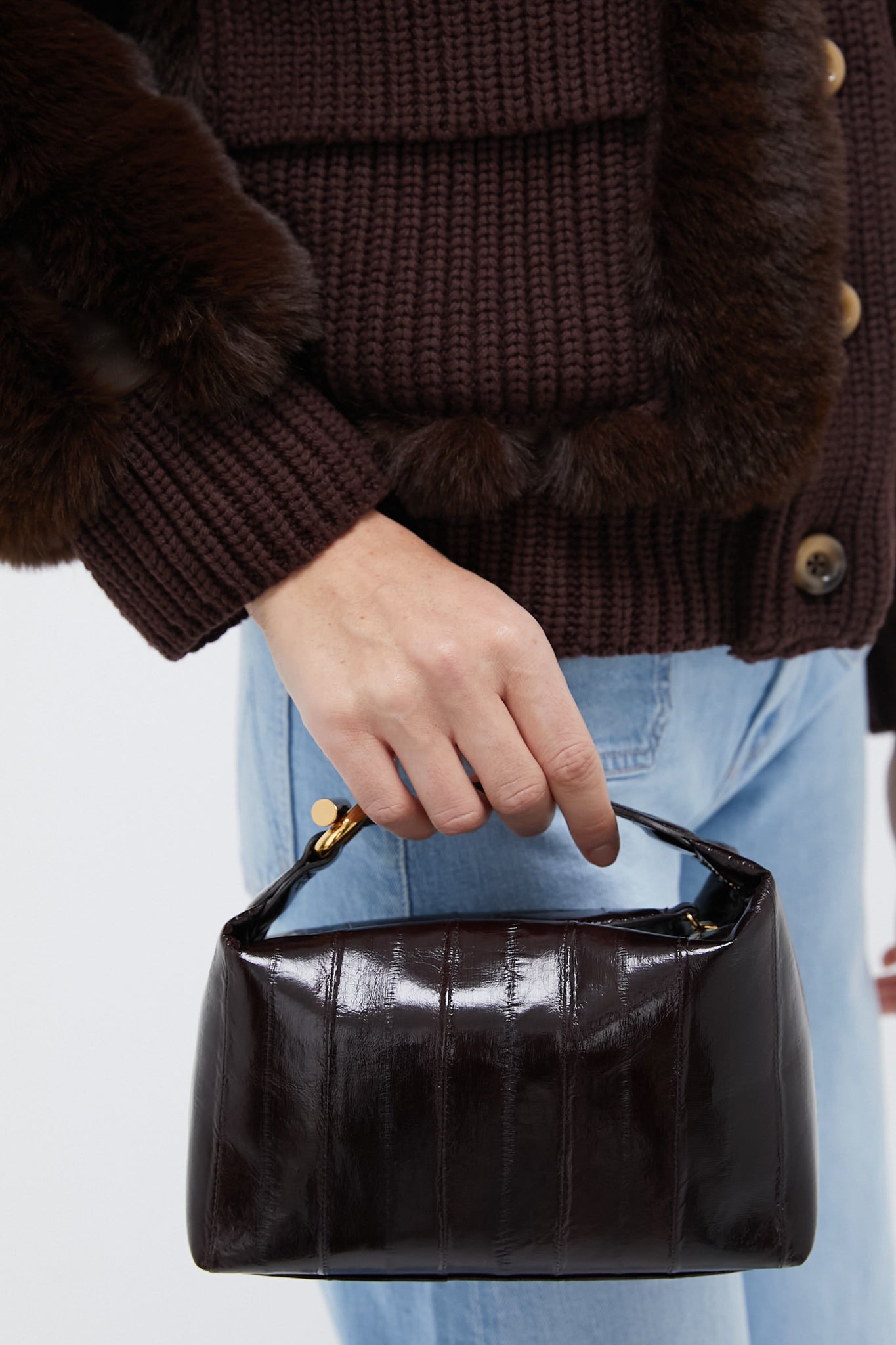 Amarone Eel Skin Pillow Pouch Micro-Get Girly