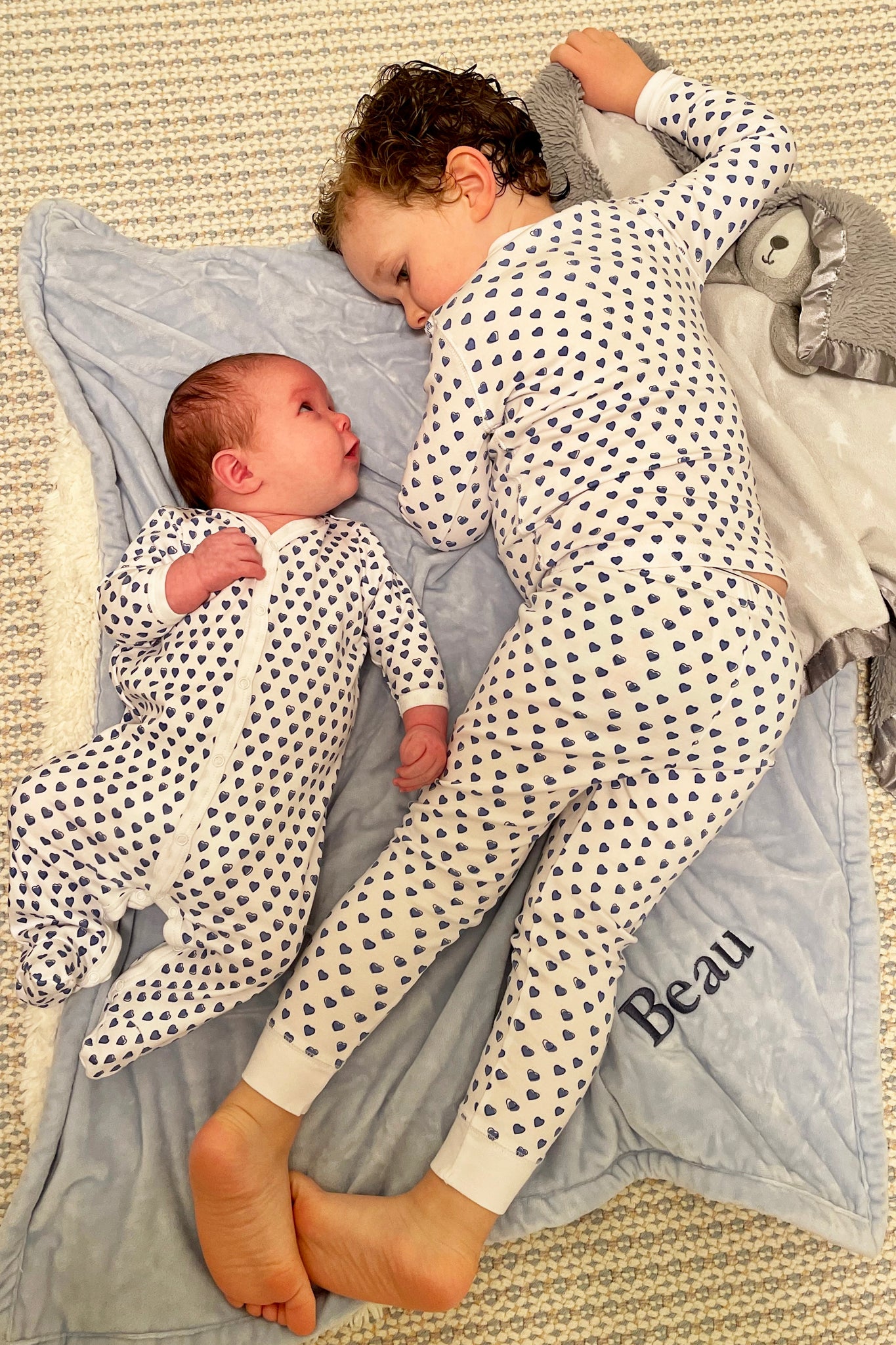 Blue Kids Hearts Pajamas-Get Girly