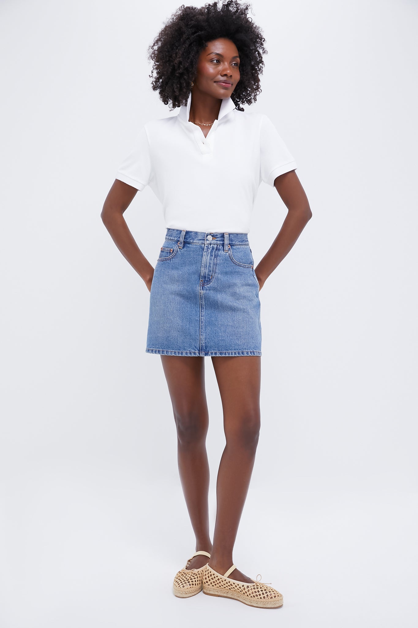 White Pique Murray Classic Polo-Get Girly