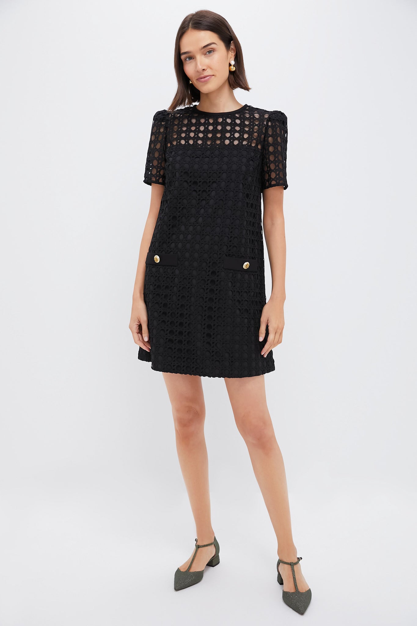 Black Cane Lace Janelle Dress-Get Girly