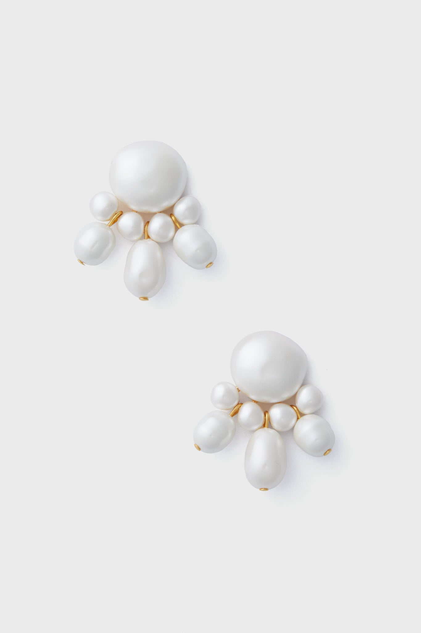 White Maggie Earrings-Get Girly