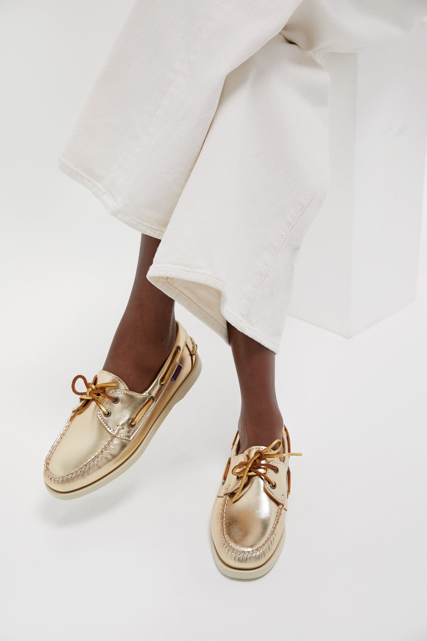 Gold Met Portland Docksides-Get Girly