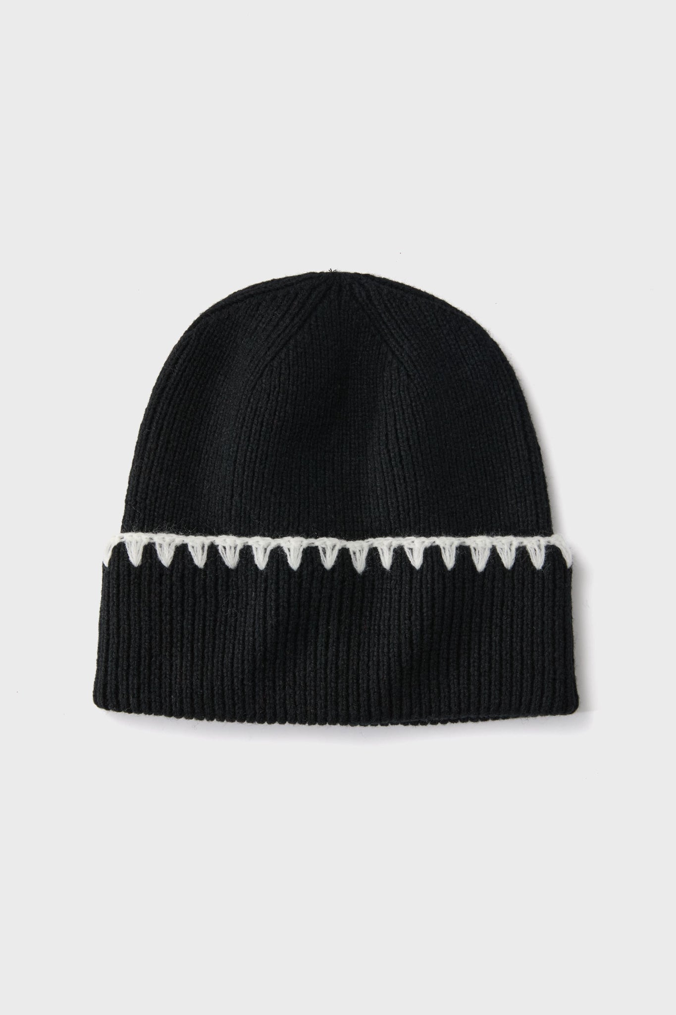 Black Blanket Stitch Winter Hat-Get Girly