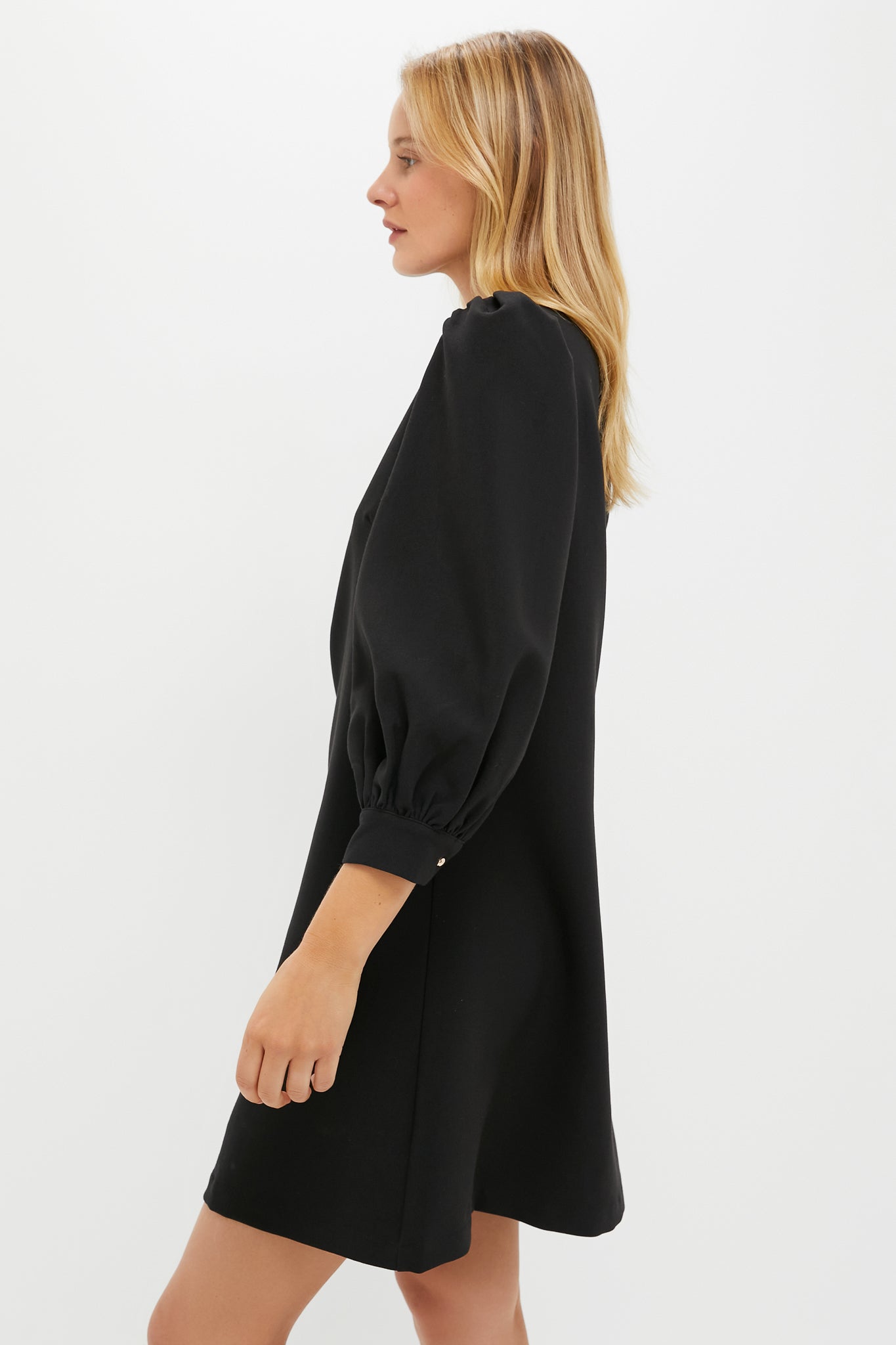 Black Crepe Samantha Dress-Get Girly