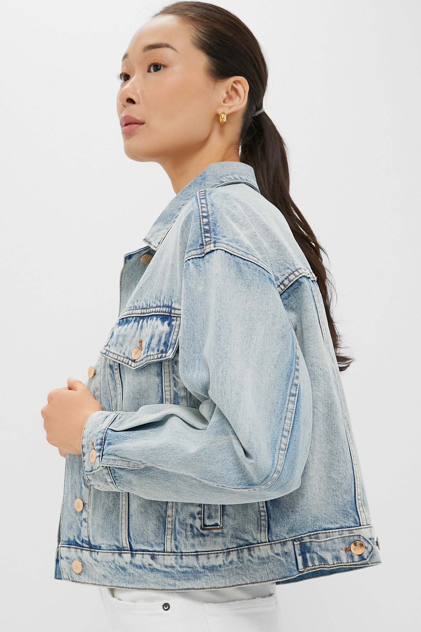 Acid Wash Denim Archie Jacket-Get Girly