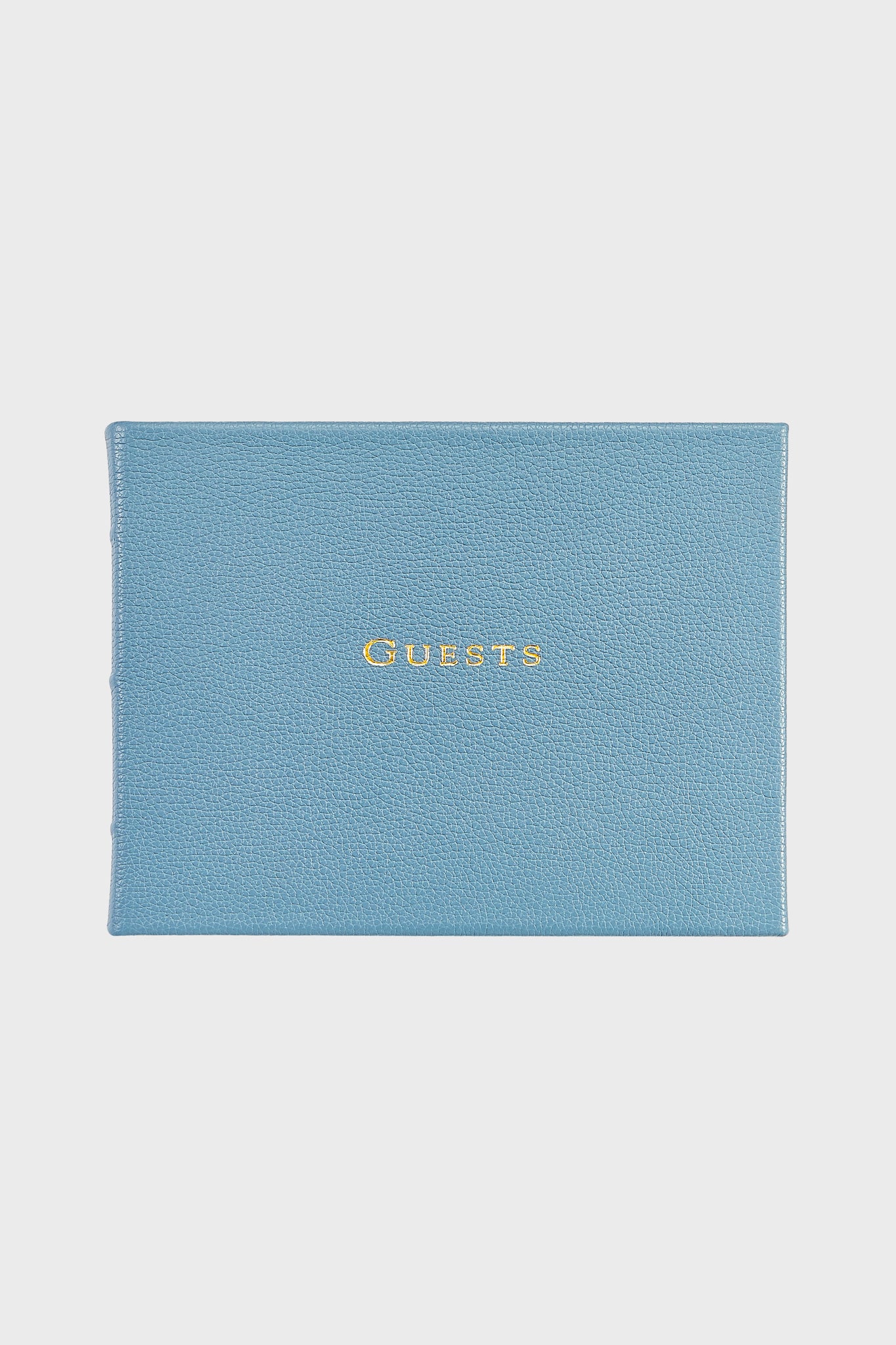 Slate Blue Pebble Grain Guest Book-Get Girly