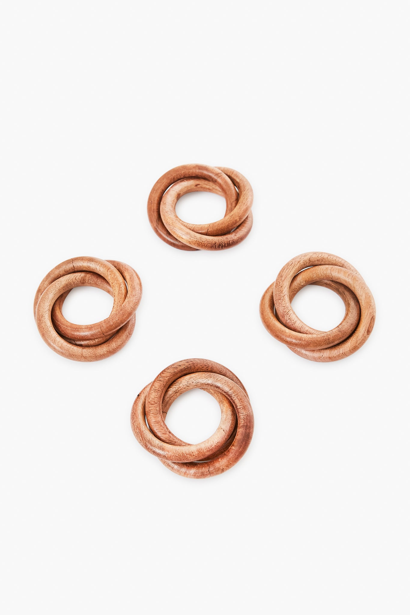Wooden Interlock Napkin Ring (Set of 4)-Get Girly