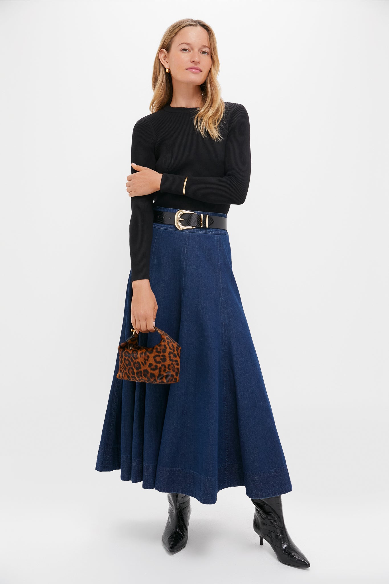 Black Maryana Up Mid Boots-Get Girly