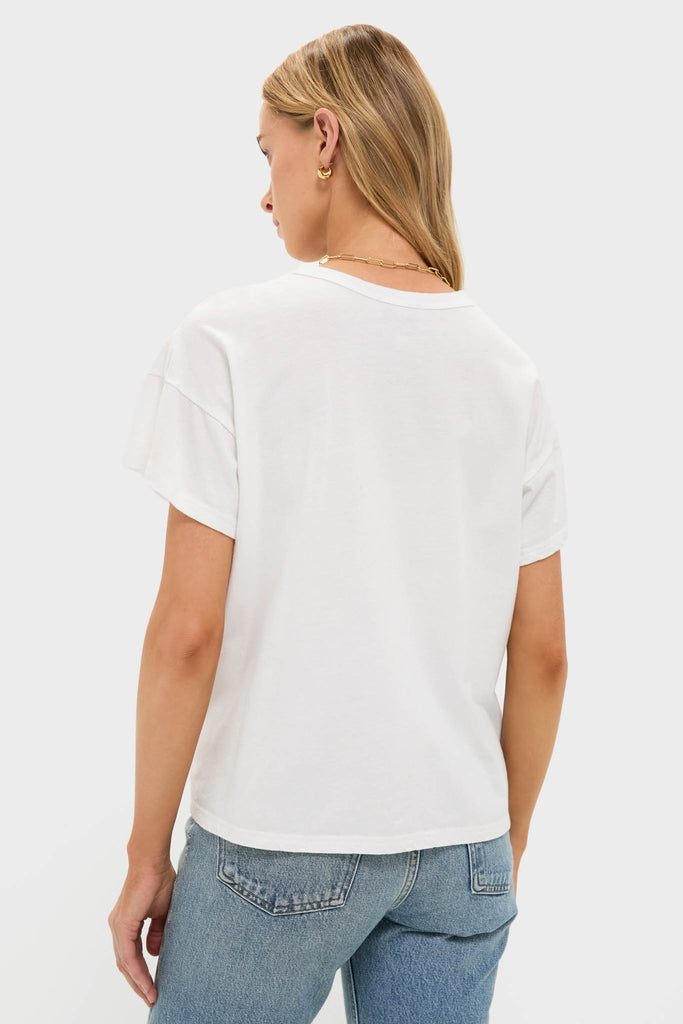 White Presley Boyfriend Tee-Get Girly