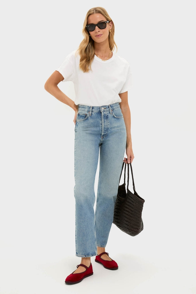 White Presley Boyfriend Tee-Get Girly