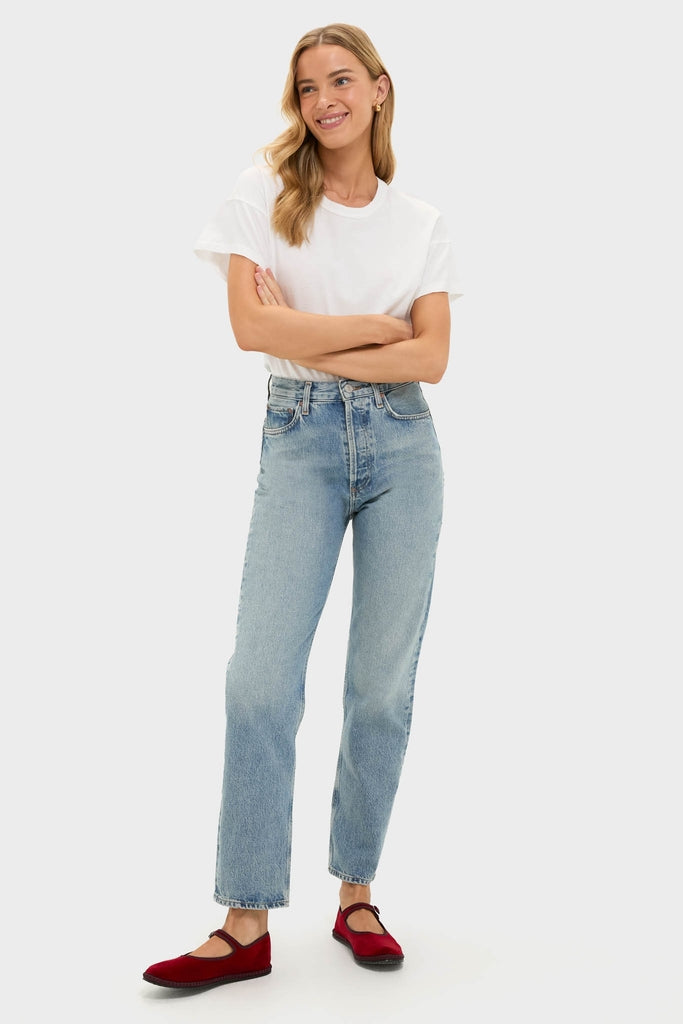 White Presley Boyfriend Tee-Get Girly