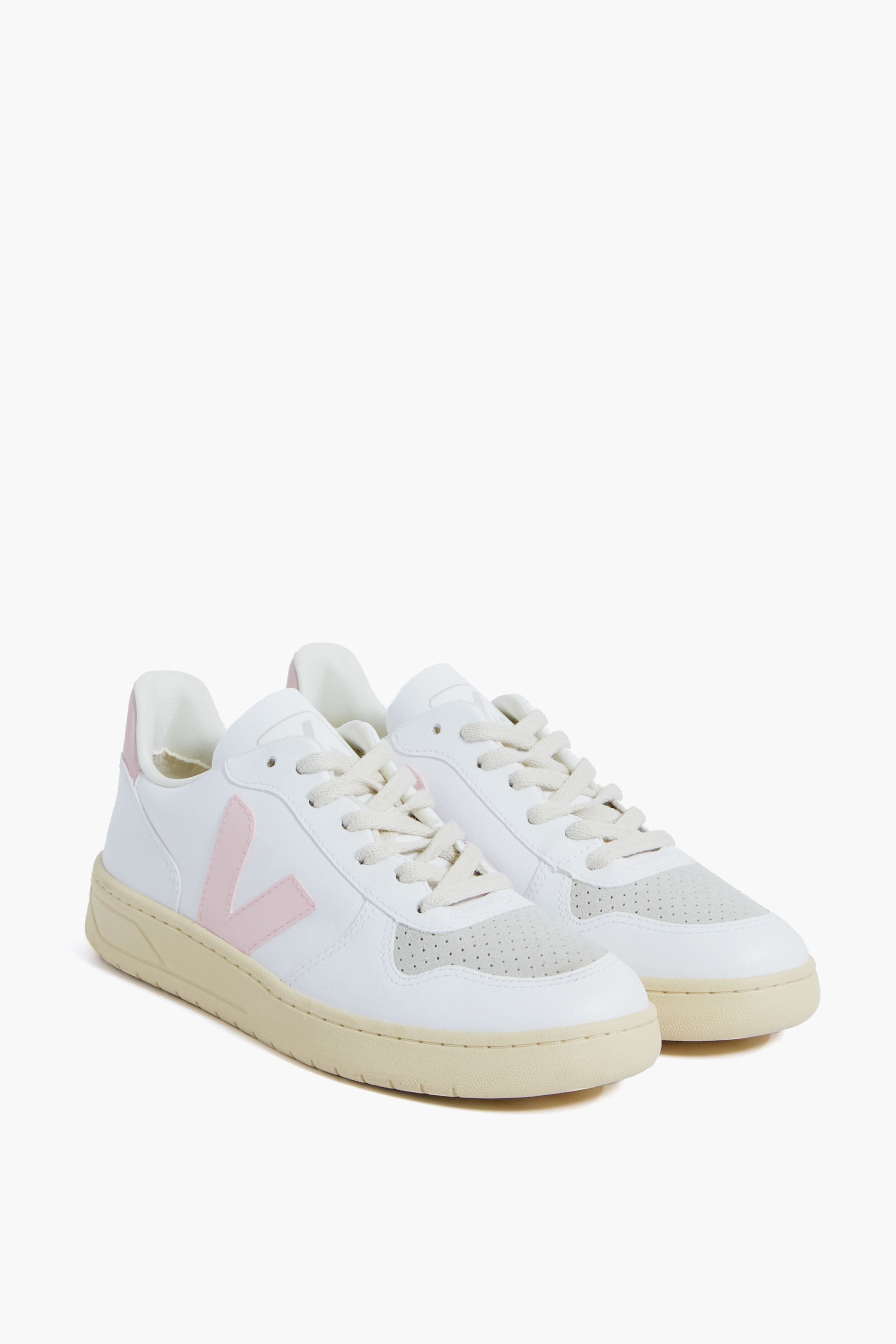 White Petale V-10 Sneakers-Get Girly