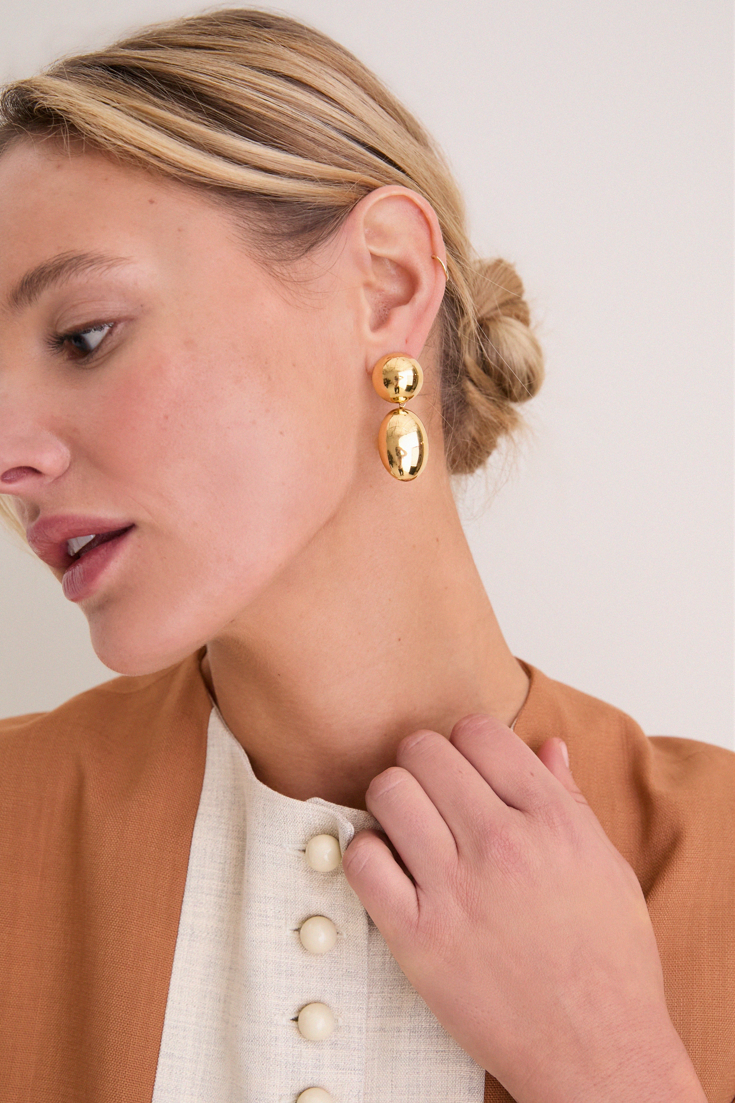 Gold Klara Earrings-Get Girly