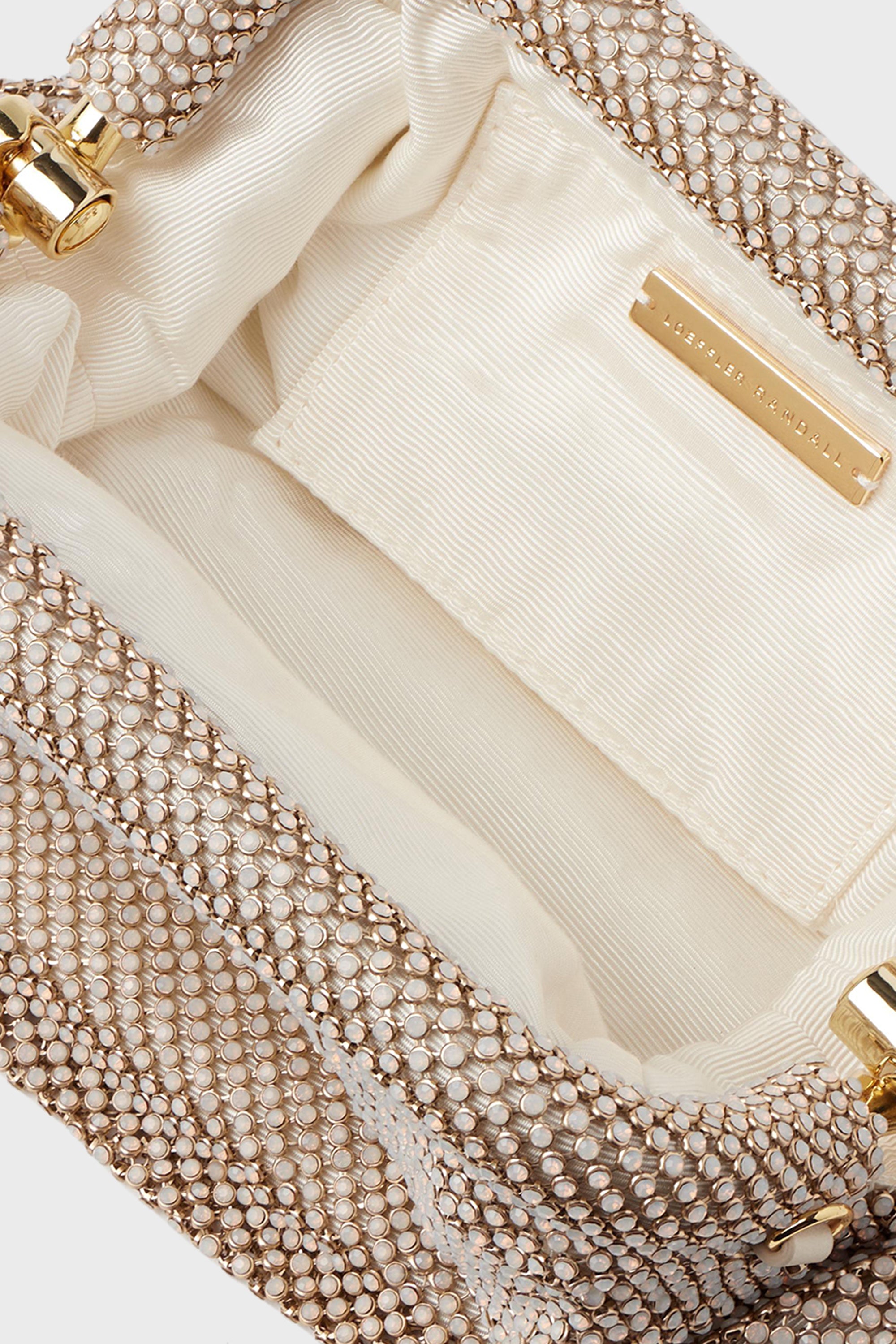 White Opal Diamante Doreen Clutch-Get Girly