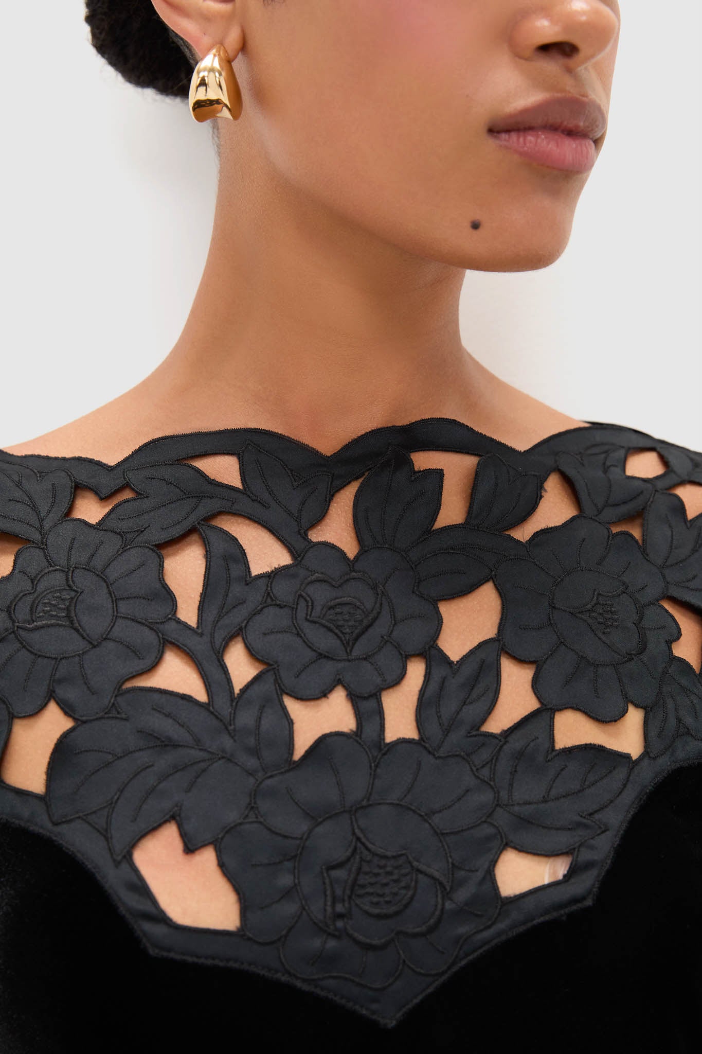 Accademia Black Velvet Bell Sleeve Catherine Maxi Dress-Get Girly