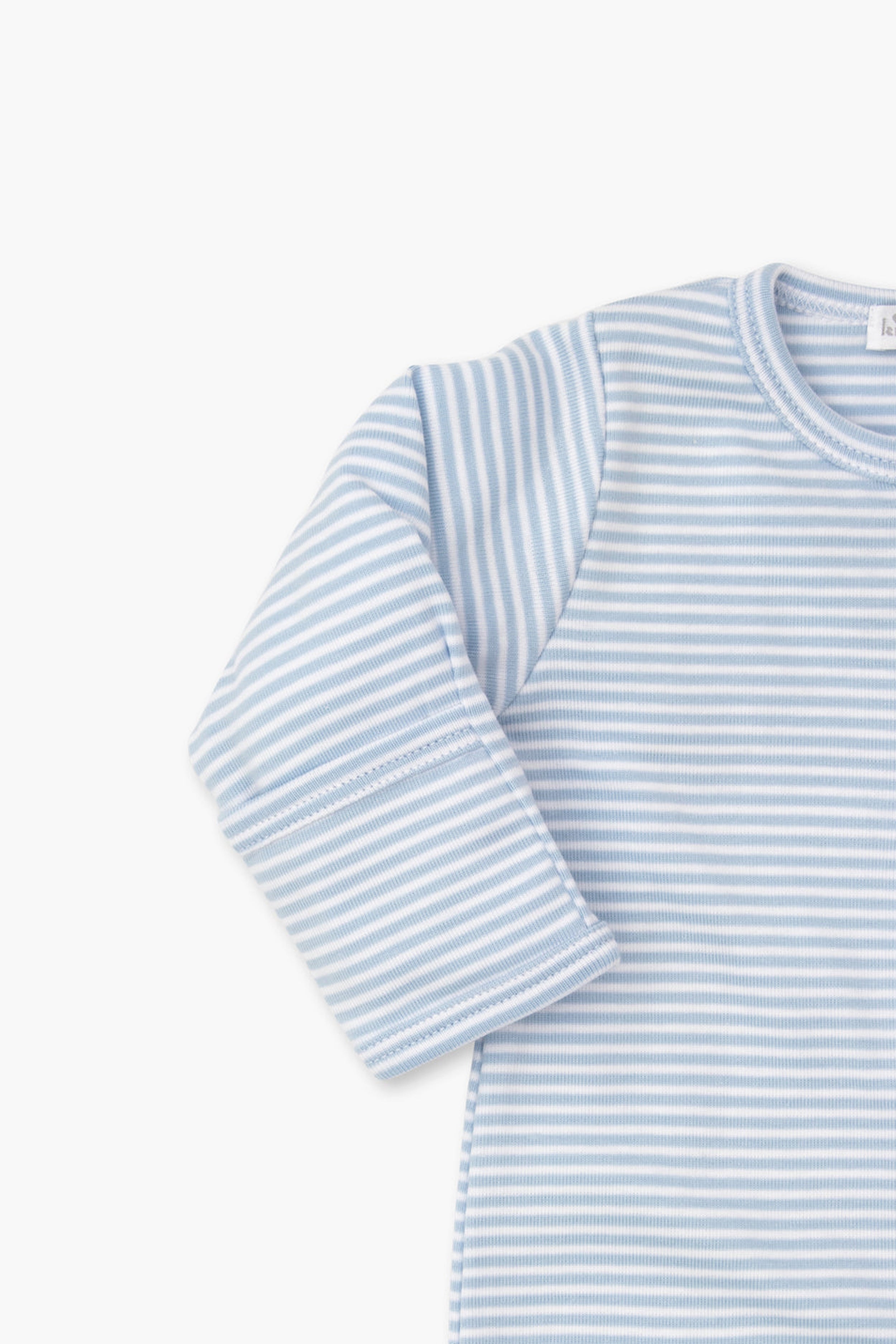 Blue Classic Rib Zipper Footie-Get Girly