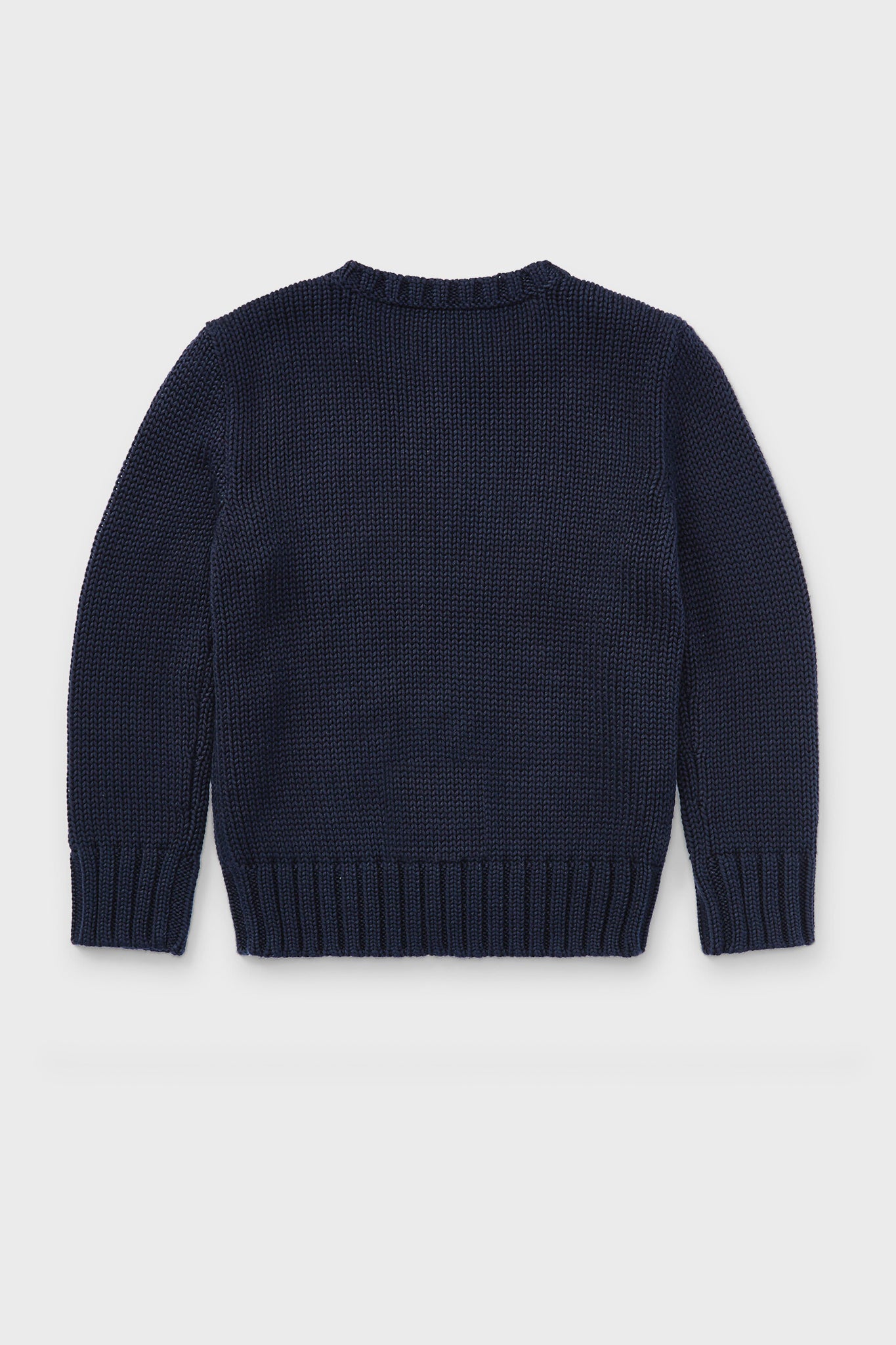 Navy Little Boys Flag Cotton Crewneck Sweater-Get Girly