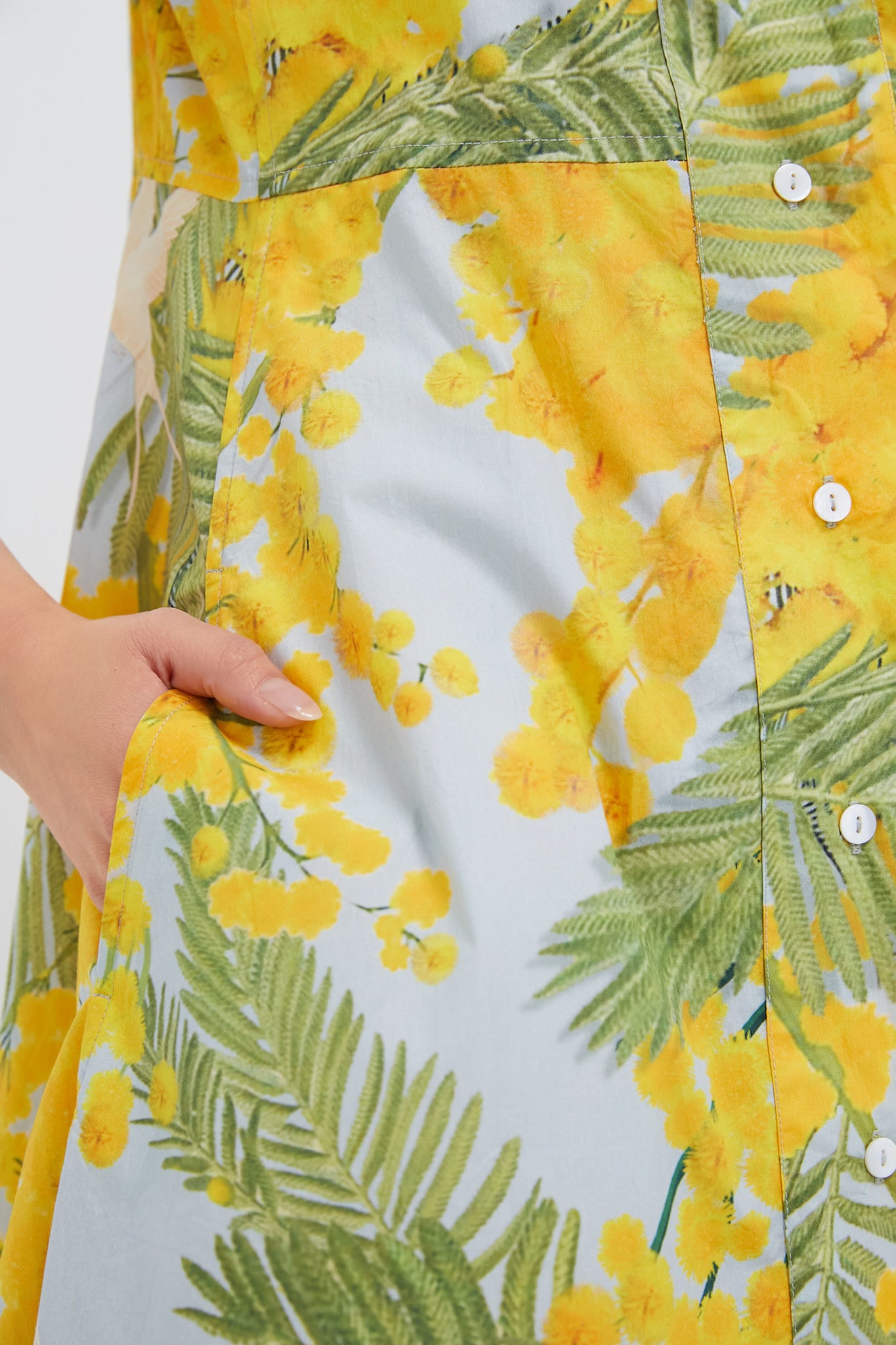 Yellow Storm Blue Venetia Midi Dress-Get Girly