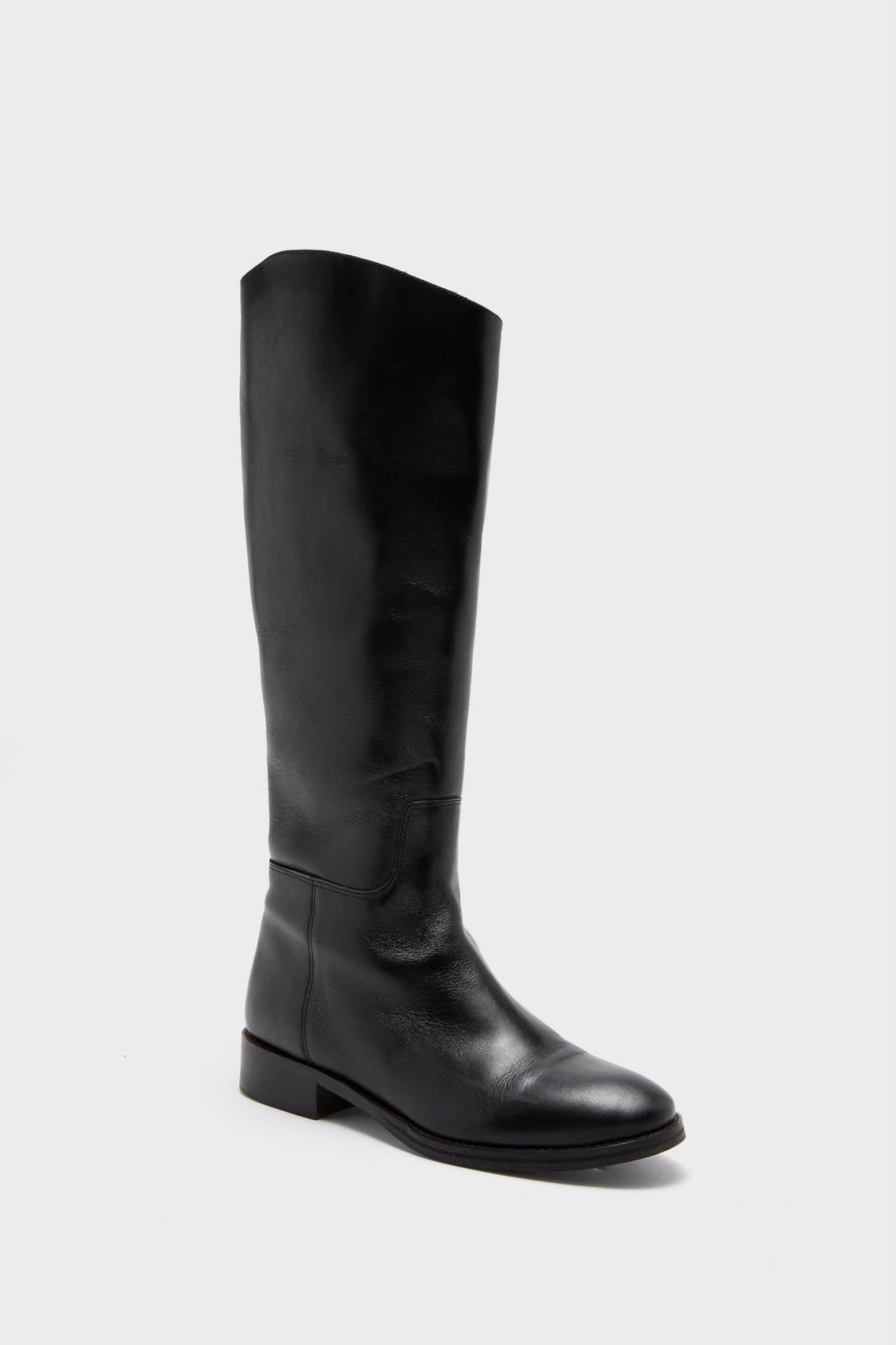 Black Leather Ryder Boots-Get Girly