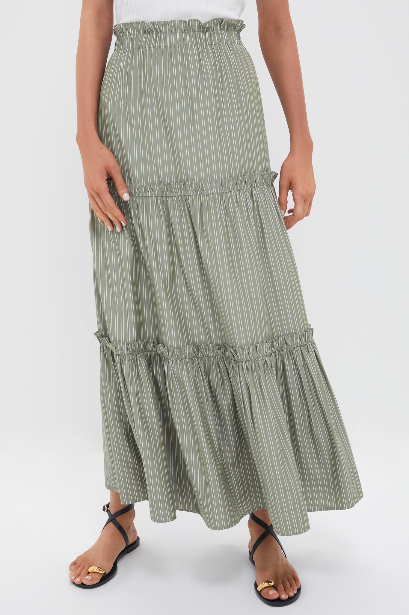 Green Stripe Prado Skirt-Get Girly