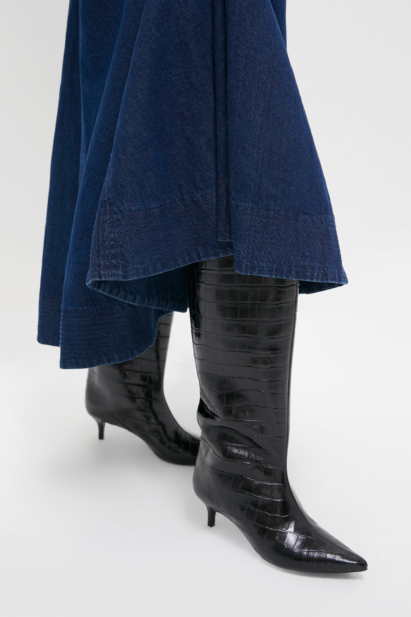 Black Maryana Up Mid Boots-Get Girly