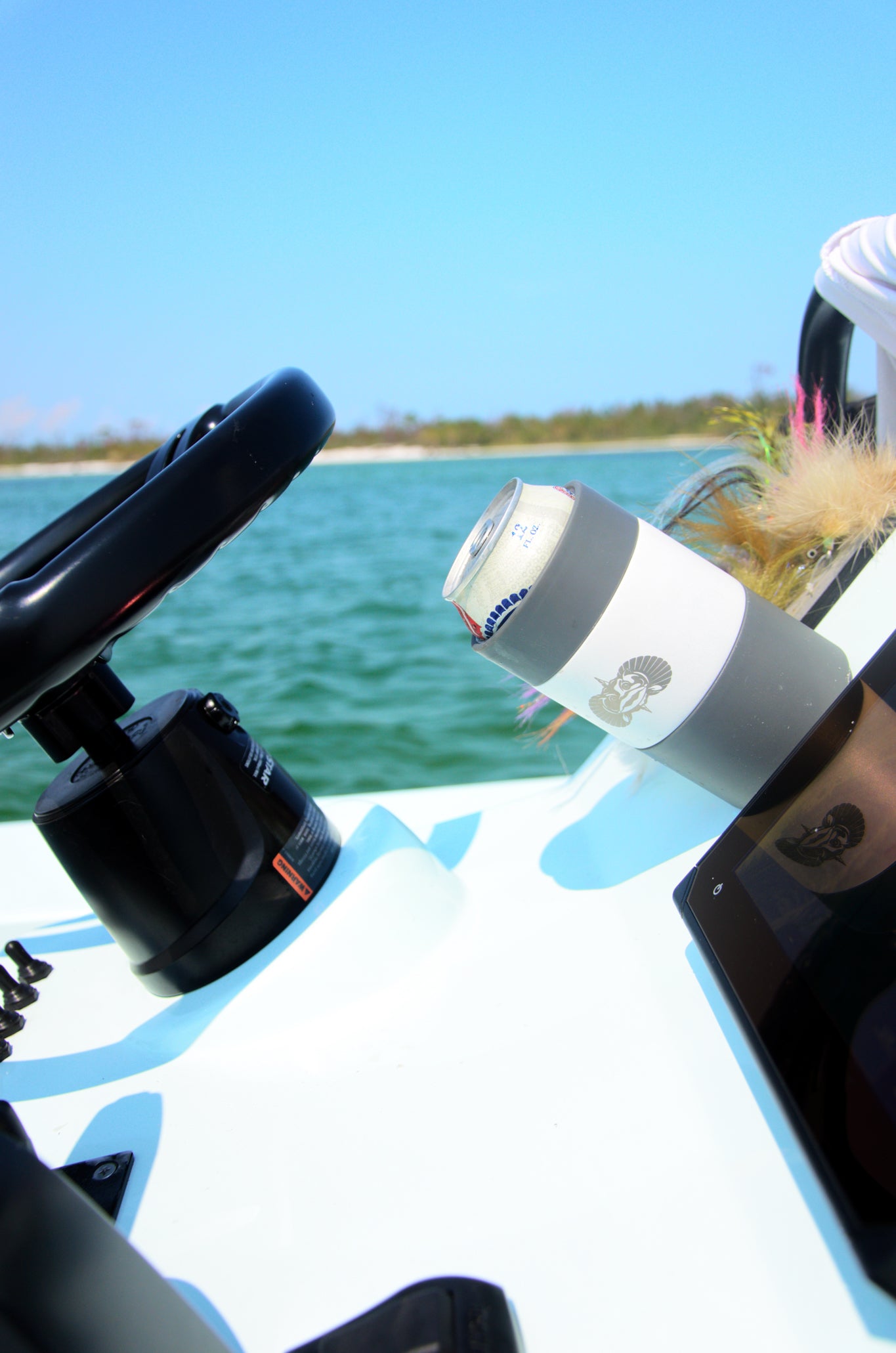 White Toadfish Non-tipping 12oz Can Cooler-Get Girly