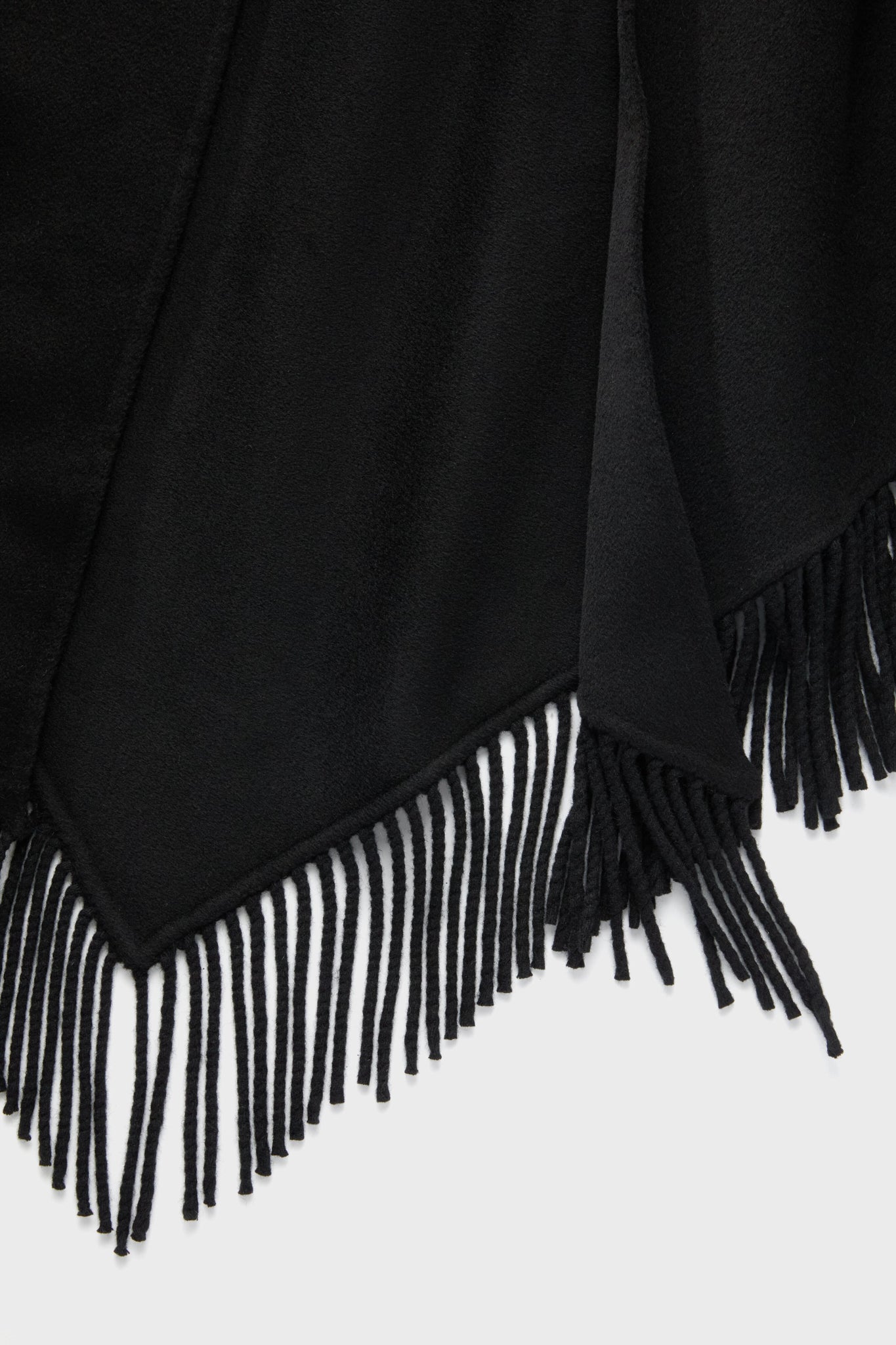 Black Fringe Wrap Scarf-Get Girly
